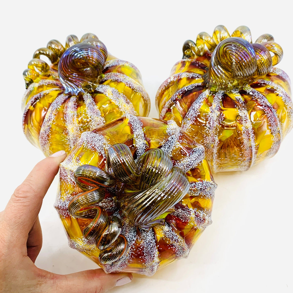 Daily Pumpkin "Practice Apple Cider” Squat Gabby Luke Adams Glass Blowing Studio 