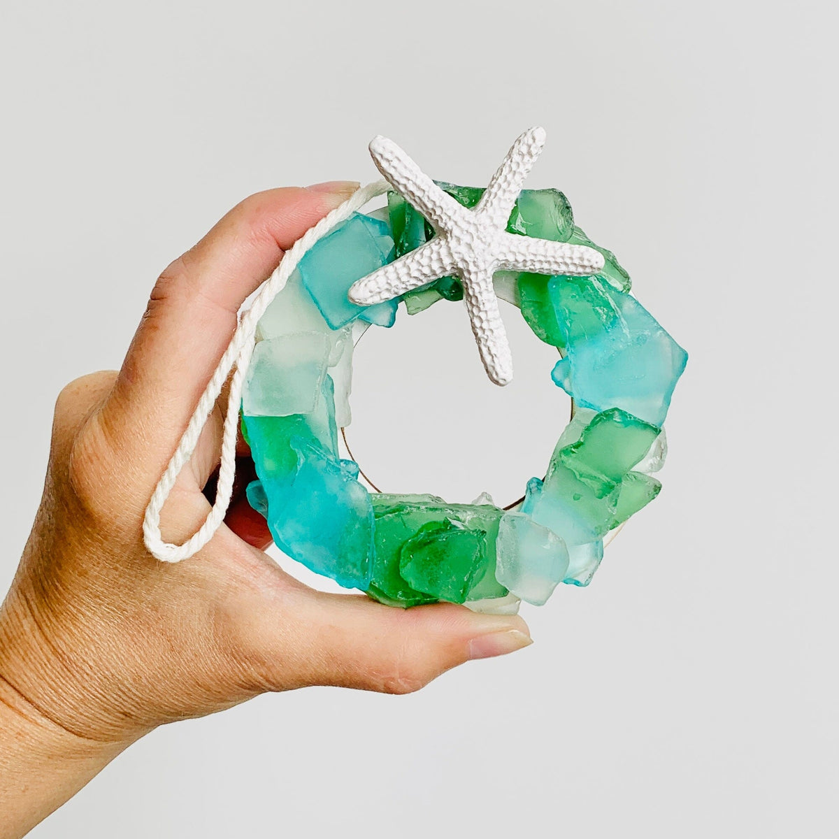 Sea Glass Wreath Ornament Chesapeake Bay 