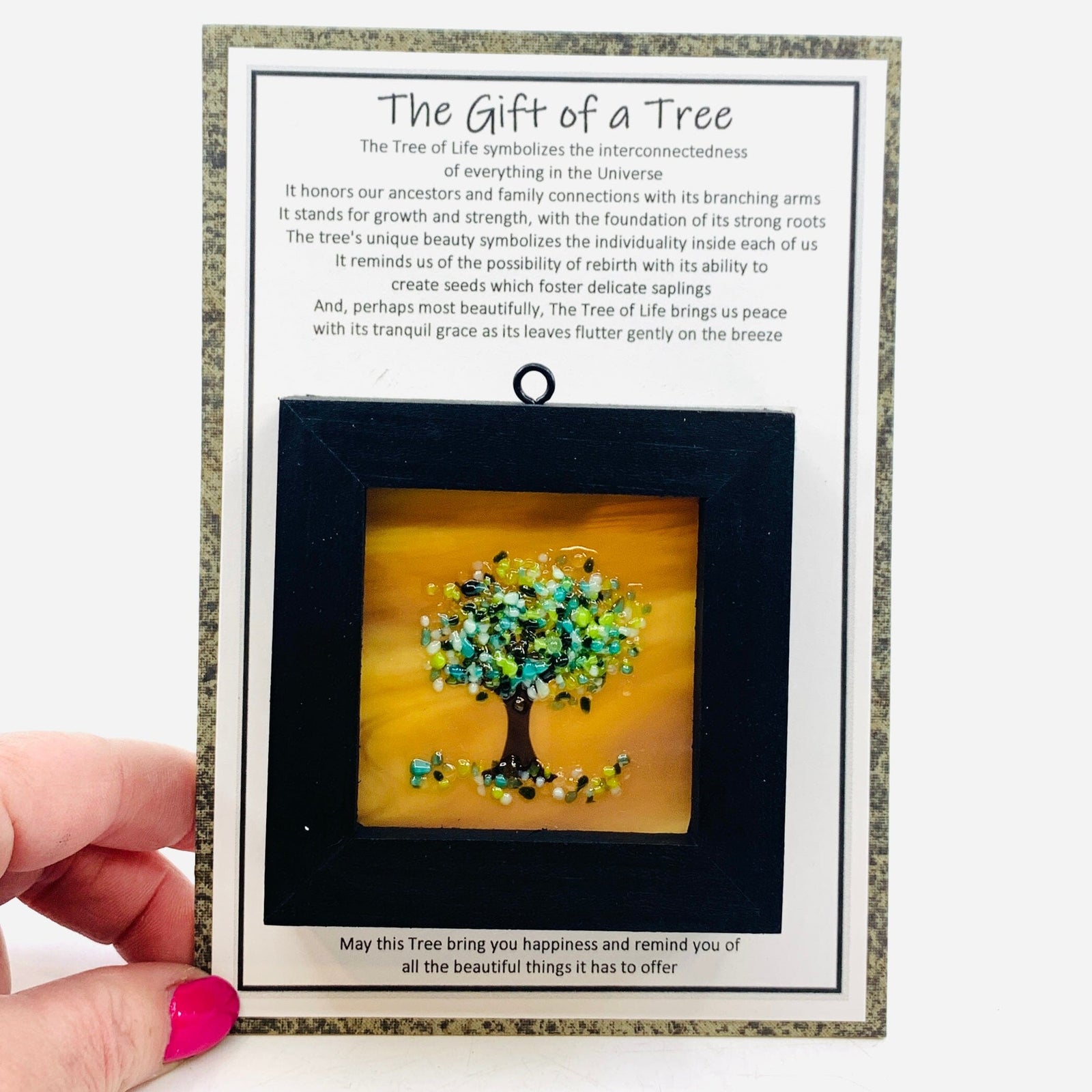 Fused Glass Tree of Life Shadow Box 155 Decor Glimmer Glass Gifts 