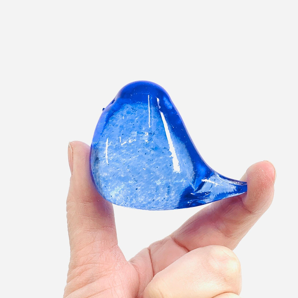 Little Glass Bird, Cornflower Miniature Henrietta Glass 
