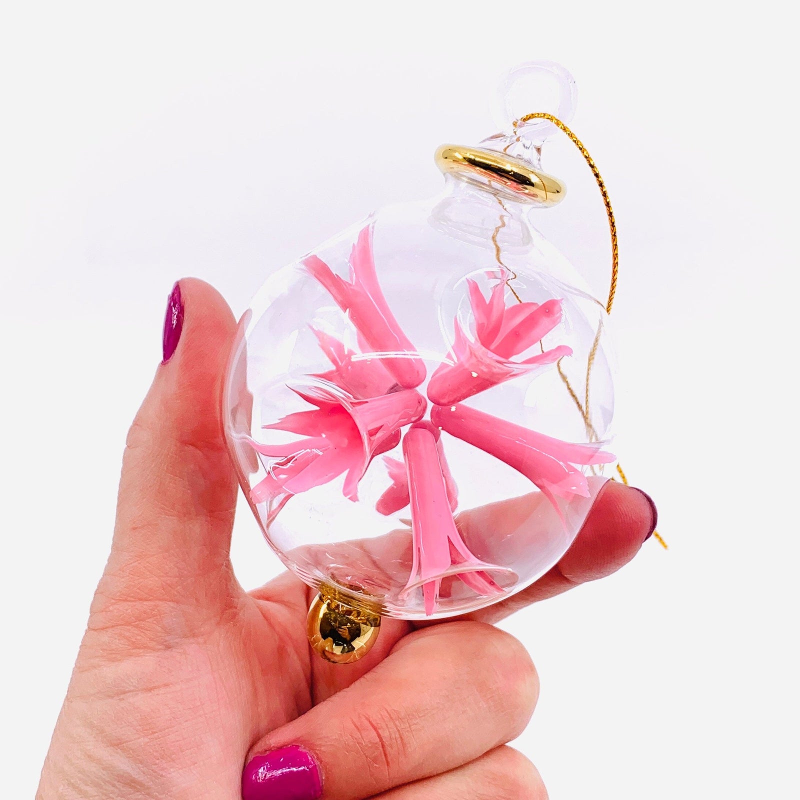 Hand Blown Starburst Ornaments, Pink Small Unique Tradings LLC 