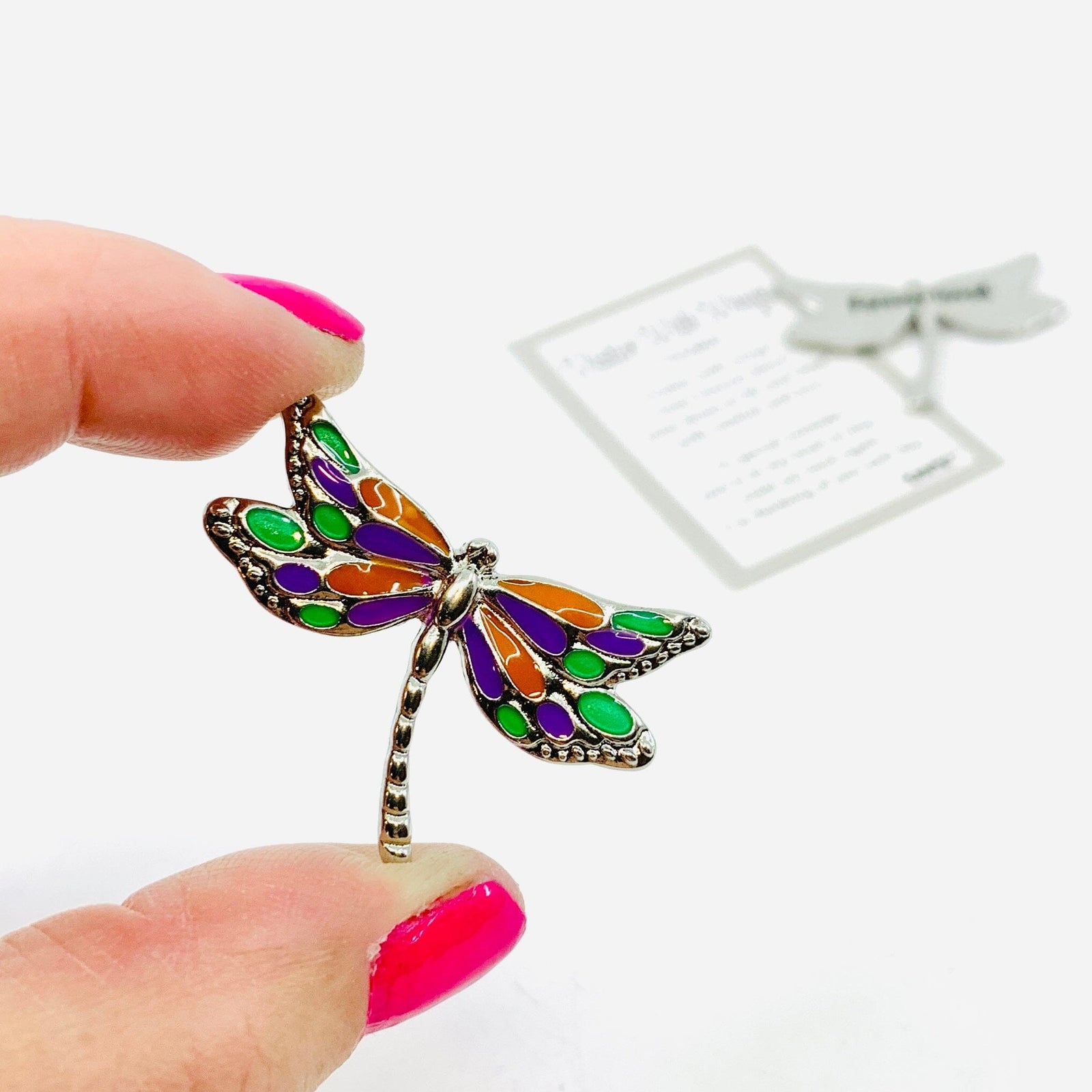 Visitor with Wings Pocket Charm PT 133 Dragonfly Miniature GANZ 