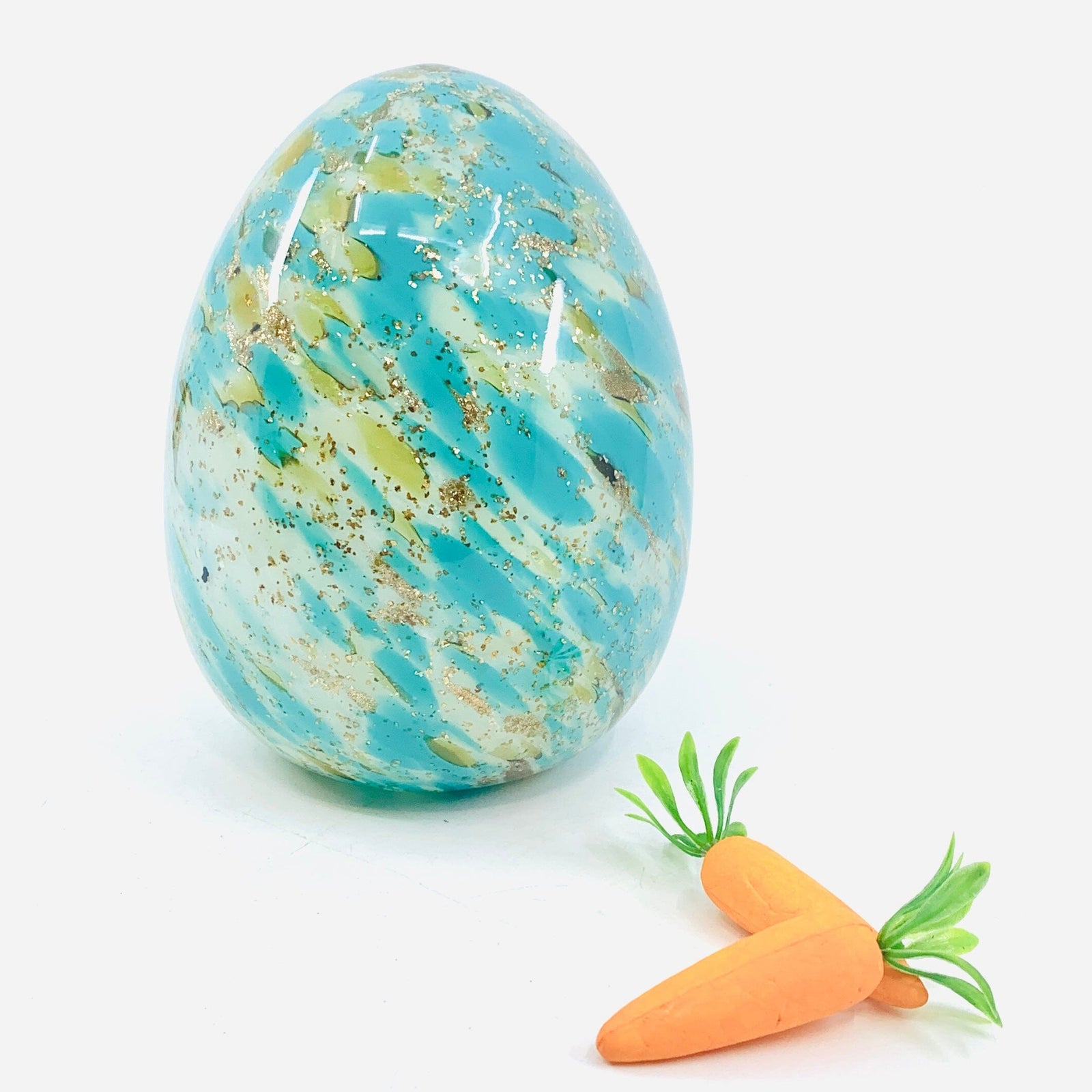 Large Blown Eggs, Tiffany Sparkle Diamond Star 