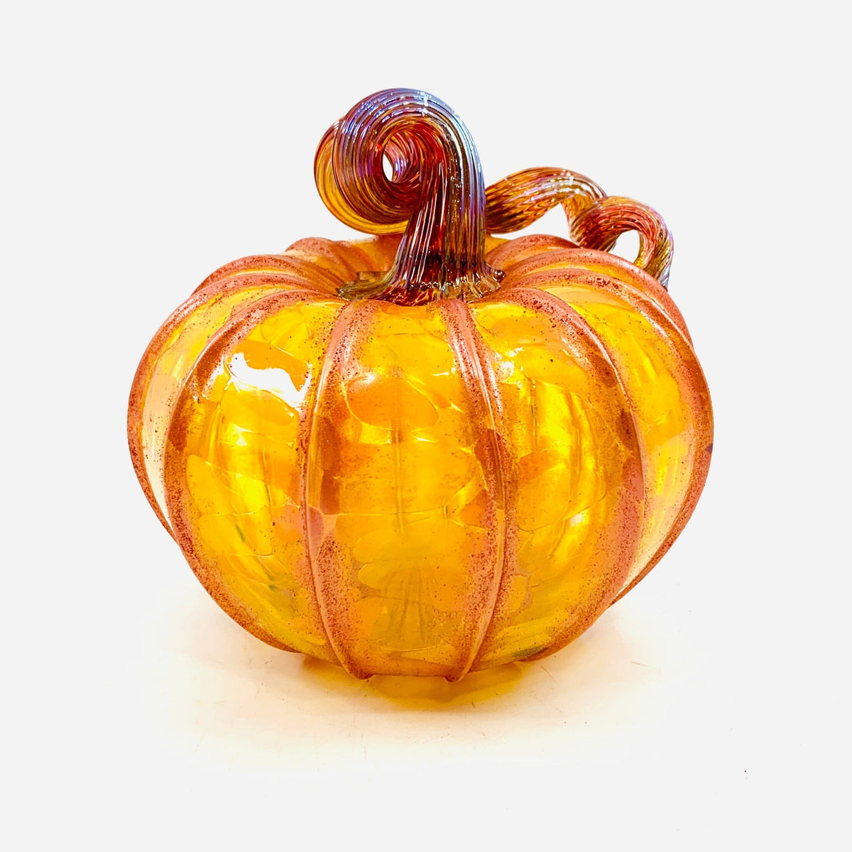 Daily Pumpkin 664 Fall Shimmer Squat Daily Pumpkin Luke Adams Glass Blowing Studio 