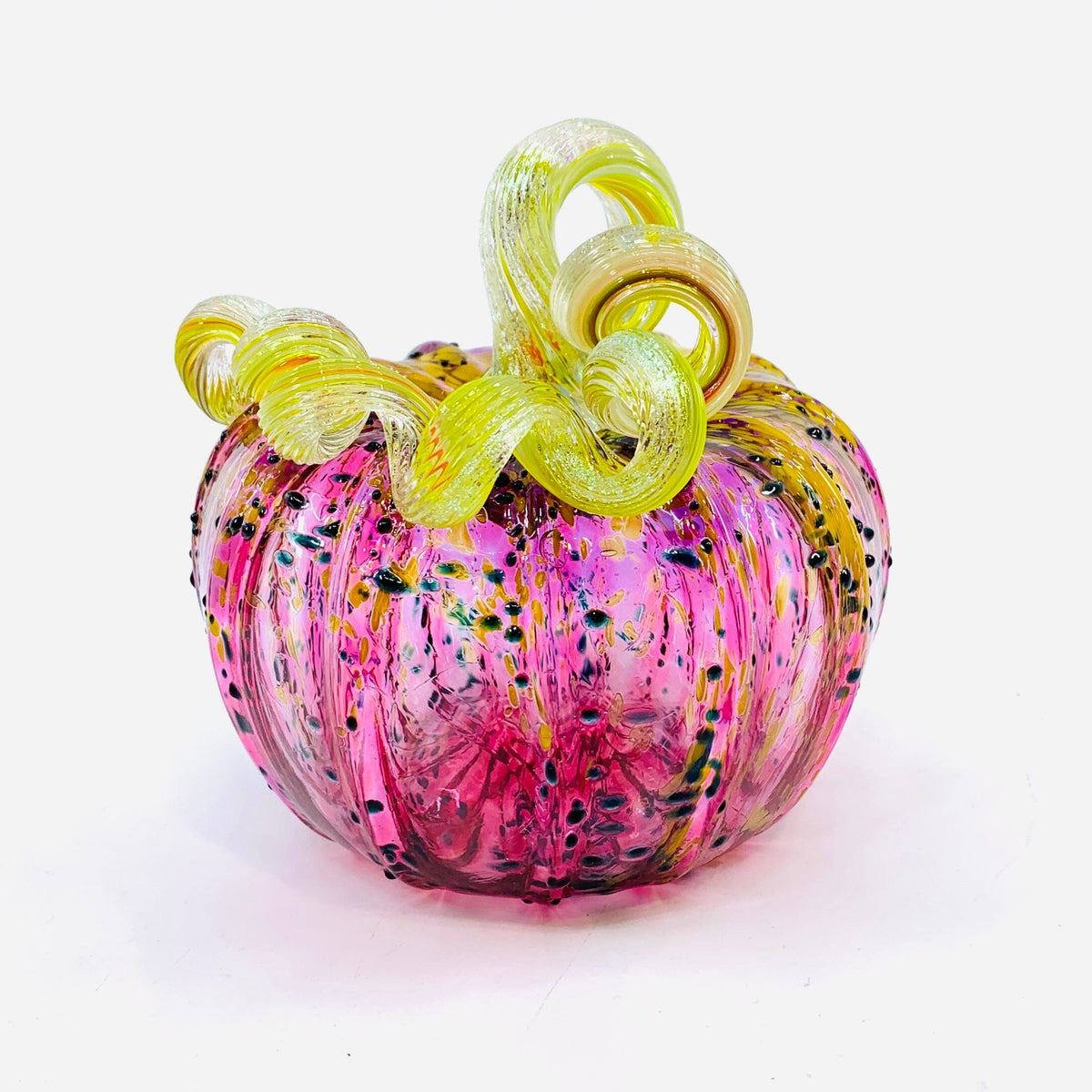 Best Pumpkin of The Day 2957 “Sparkle Raspberry Sorbet” Squat Gabby Luke Adams Glass Blowing Studio 