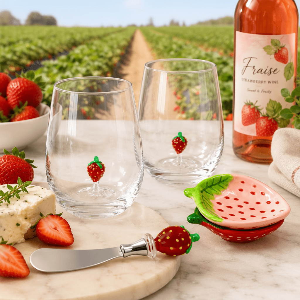 Strawberry Wine Summer Bundle Dishware Creative Co-Op 