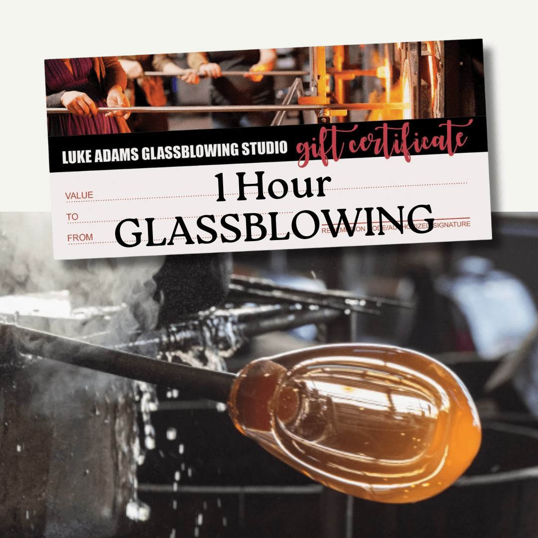 1 Hour Glassblowing Class Gift Certificate Gift Cards Luke Adams Glass Blowing Studio 