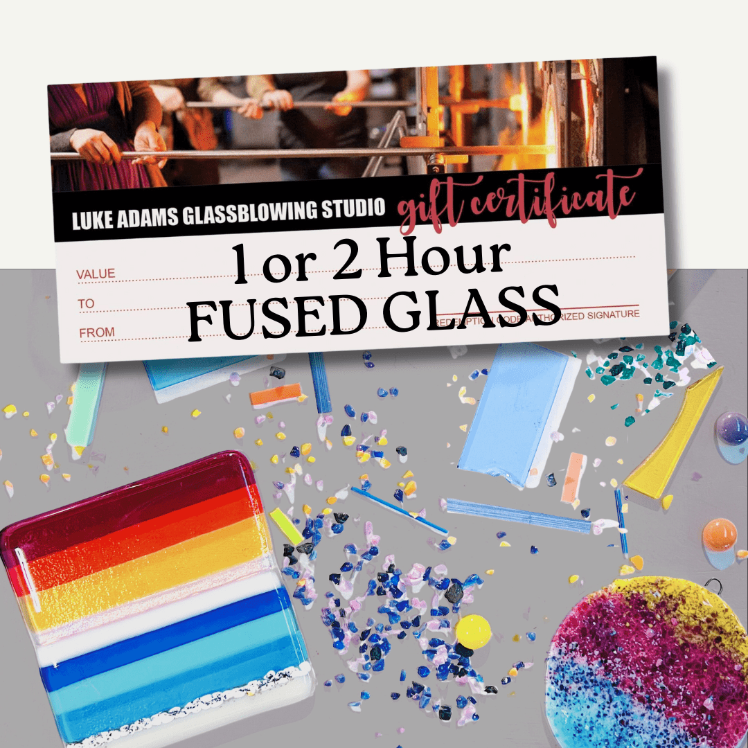 Fused Glass Class GIFT CERTIFICATE Gift Cards Luke Adams Glass Blowing Studio 
