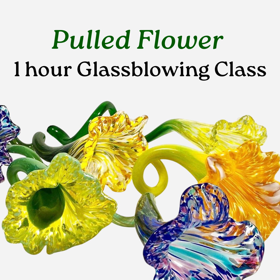 Mother's Day - PULLED FLOWER - 1 hour Glassblowing Class Class Luke Adams Glass Blowing Studio 