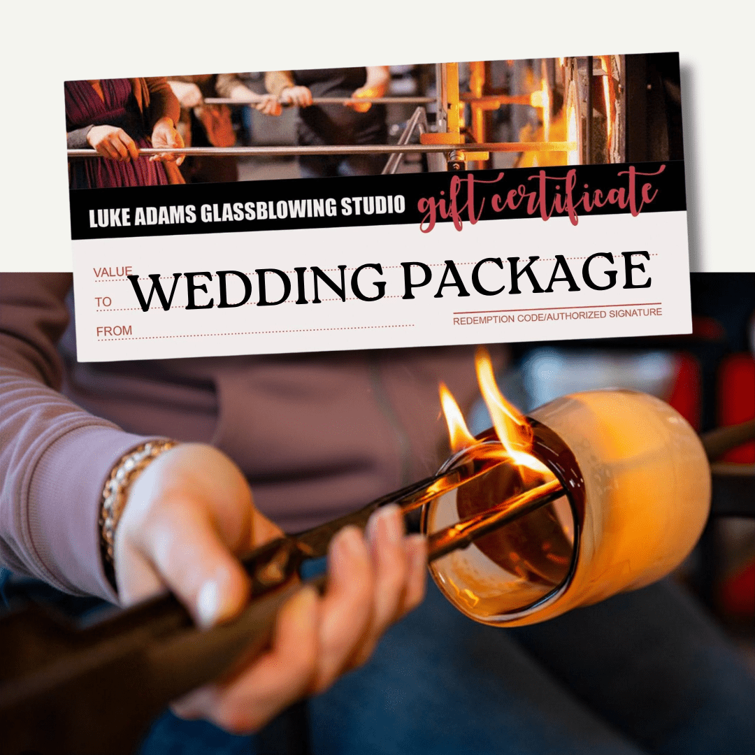Wedding Package GIFT CERTIFICATE Gift Cards Luke Adams Glass Blowing Studio 