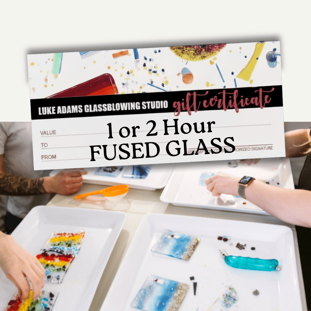Fused Glass Class GIFT CERTIFICATE Gift Cards Luke Adams Glass Blowing Studio 