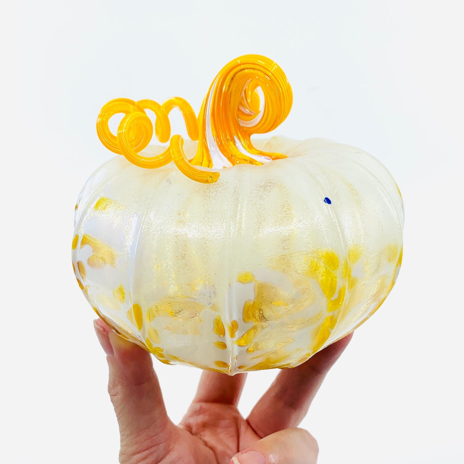 Daily Glow Pumpkin 3673 Squat Gabby Luke Adams Glass Blowing Studio 