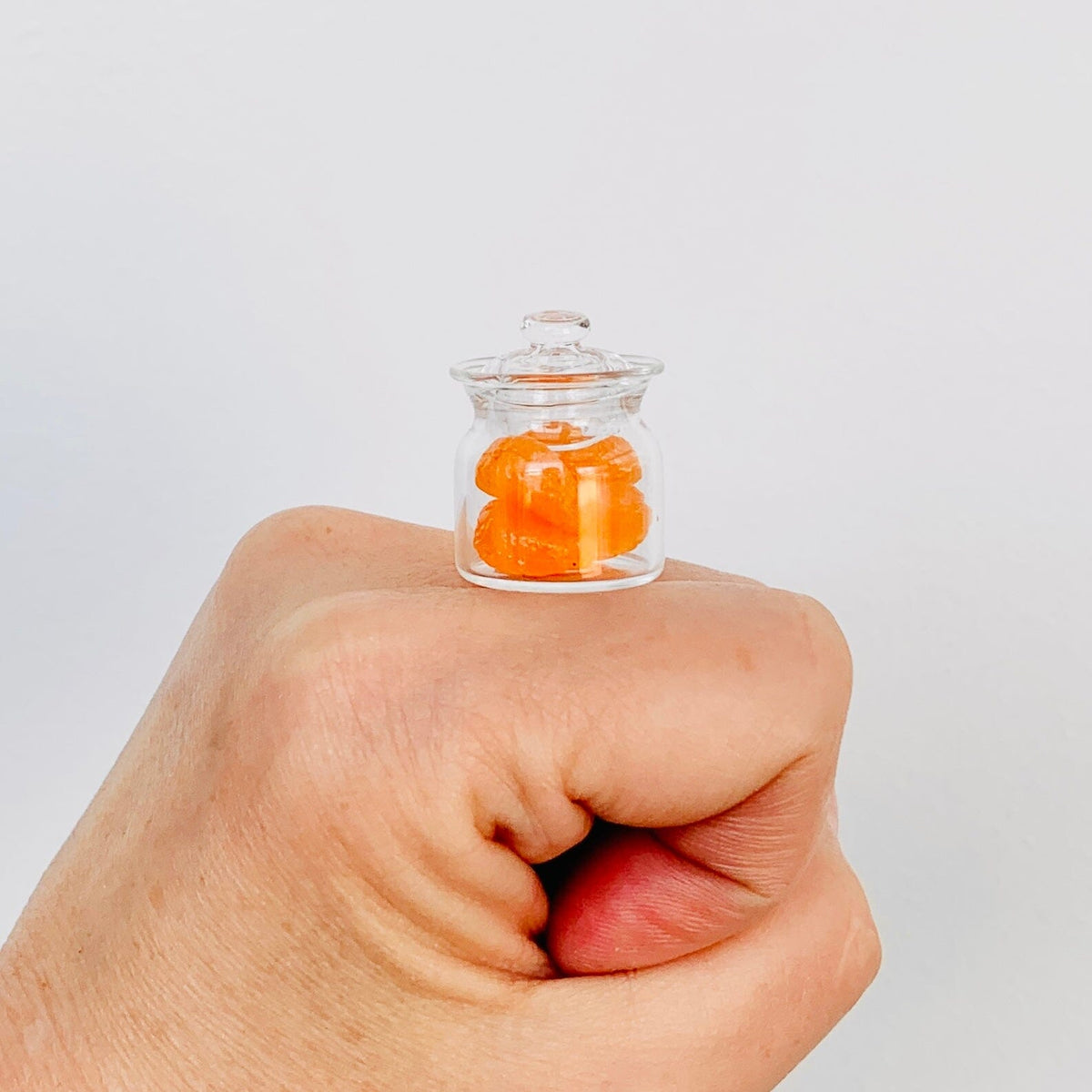 Tiniest Glass Jar of Orange Slices Miniature - 