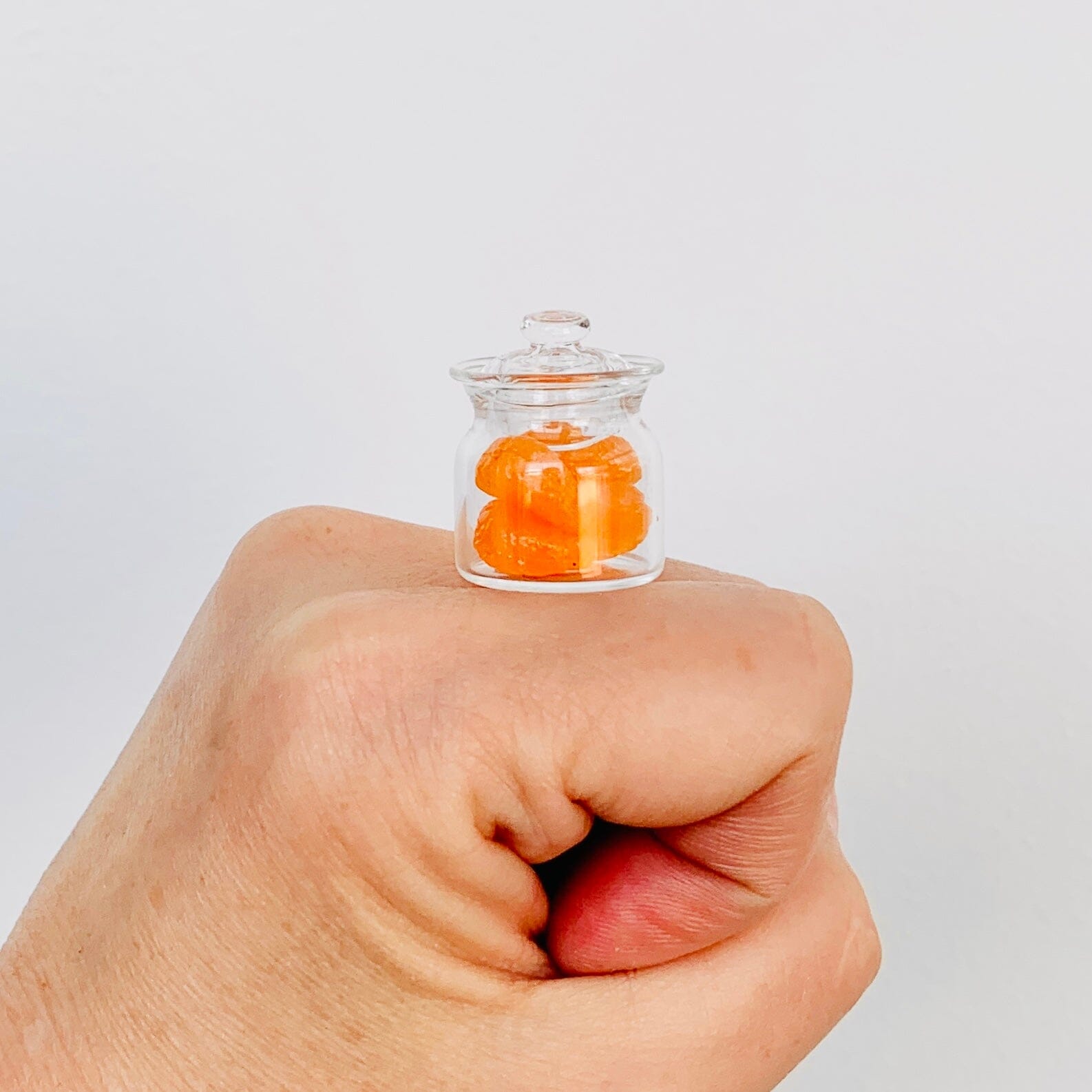 Tiniest Glass Jar of Orange Slices Miniature - 