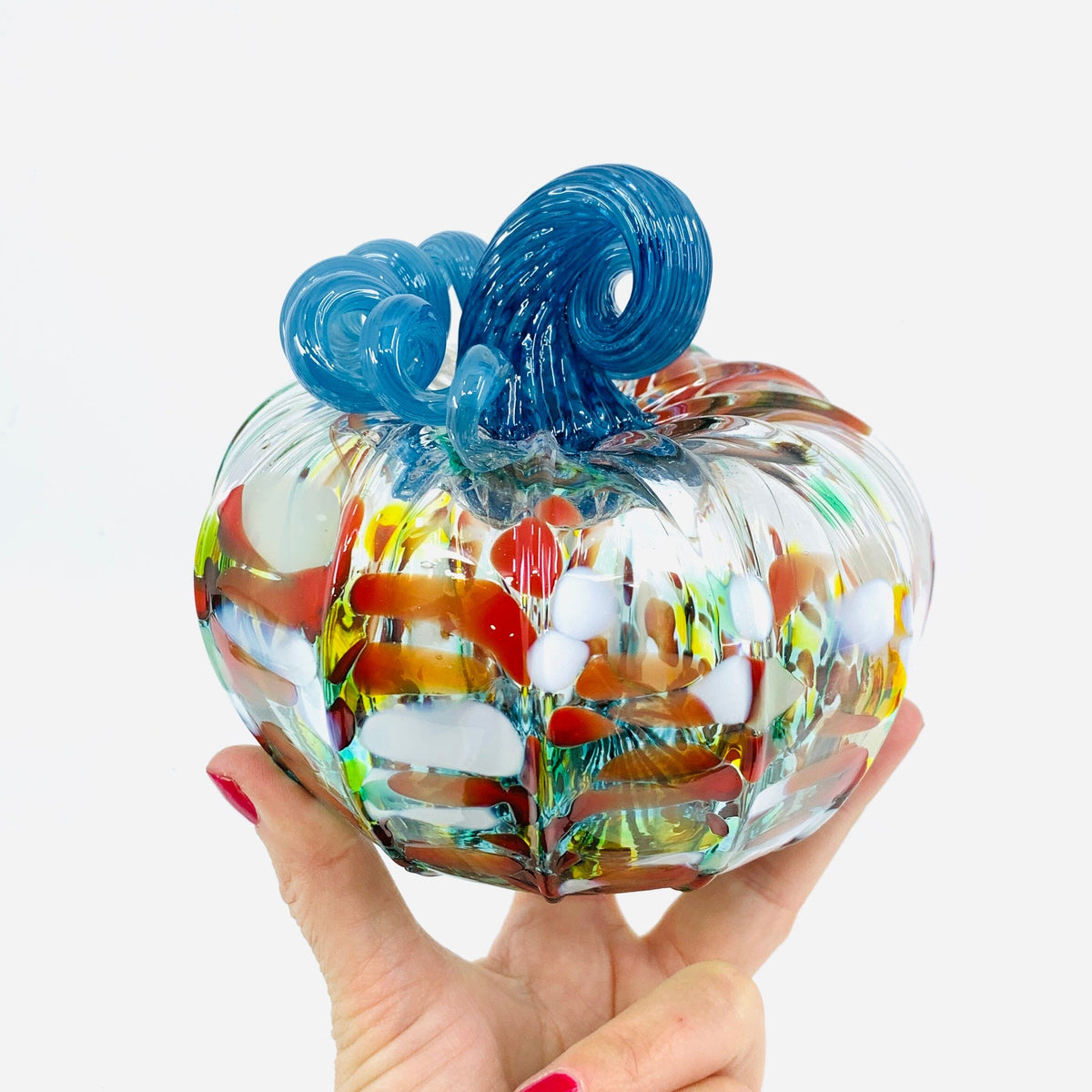 Daily Pumpkin 2151 Holiday Squat and Mercury Tree Ornament Gabby Luke Adams Glass Blowing Studio 