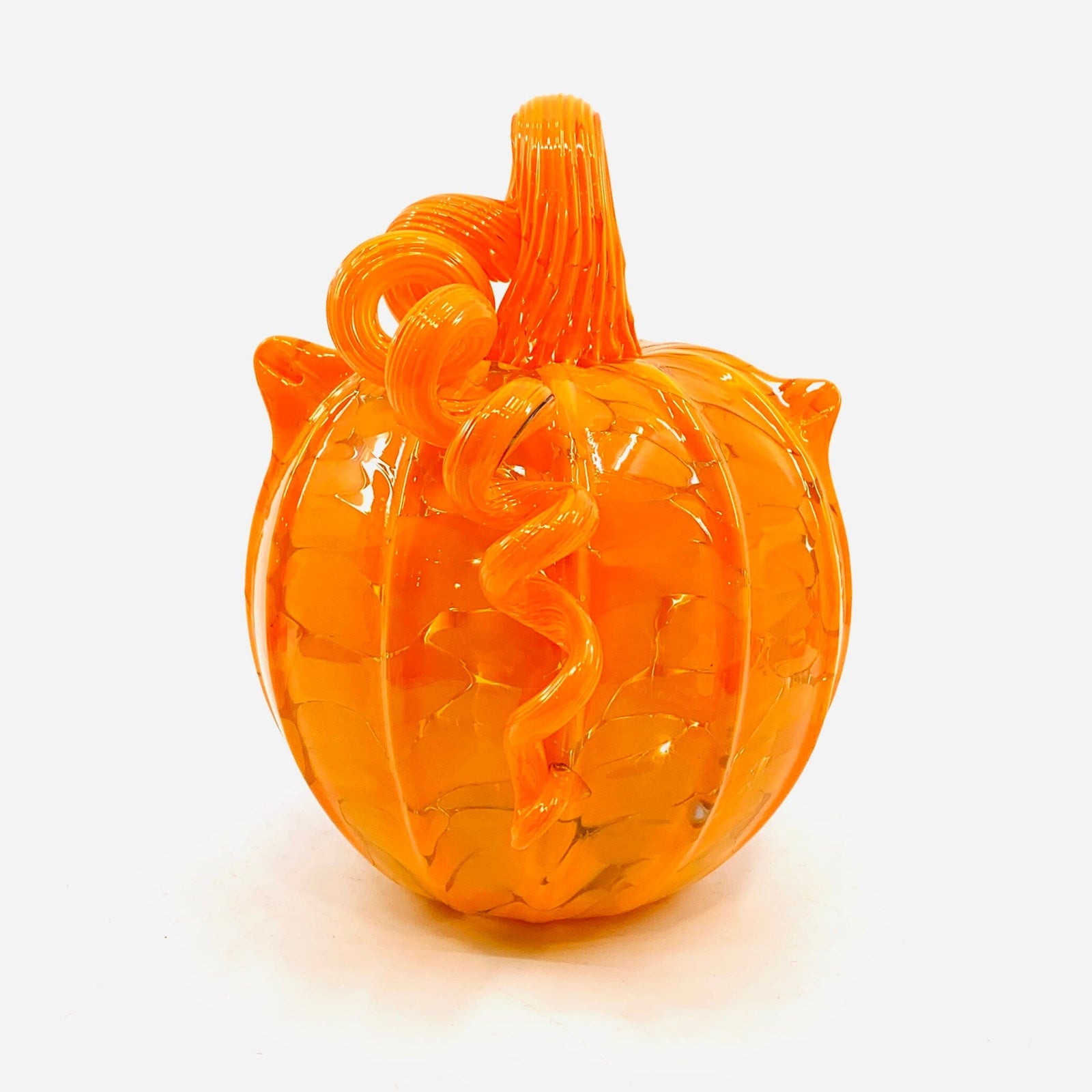 Daily Pumpkin 496 “Luke’s Cat" Squat Gabby Luke Adams Glass Blowing Studio 