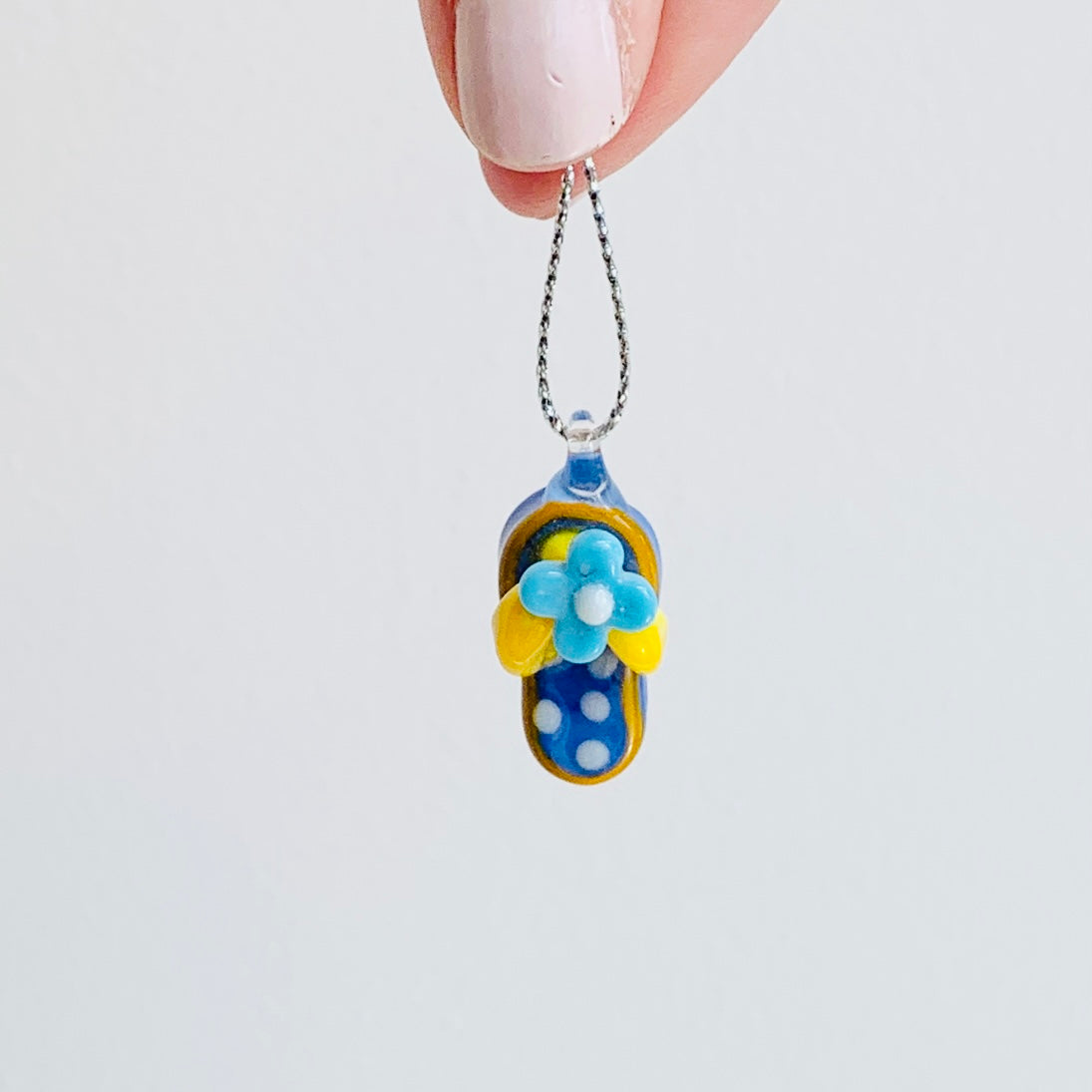 Glass Flip Flop Charms