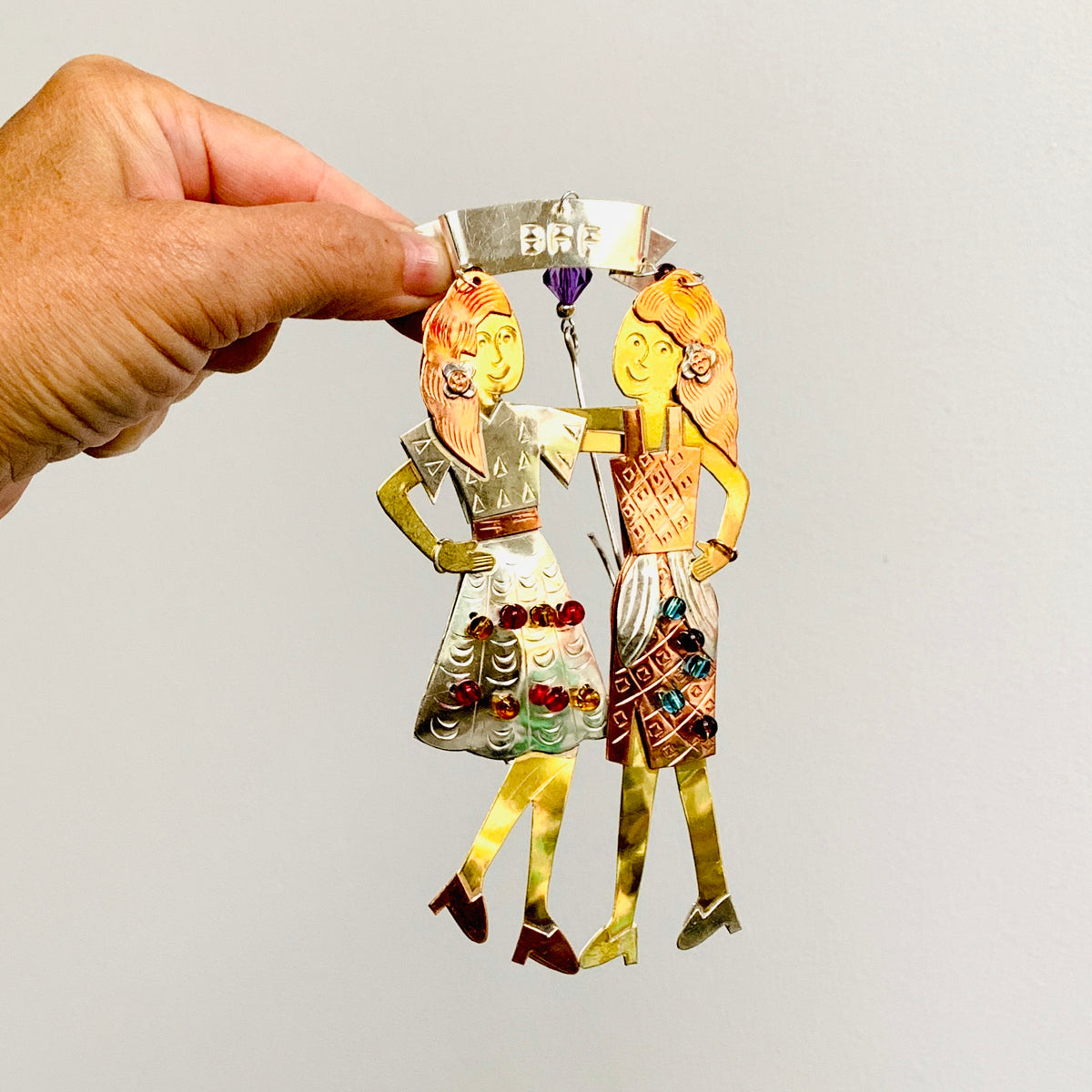 Mixed Metal Ornament, BFF'S
