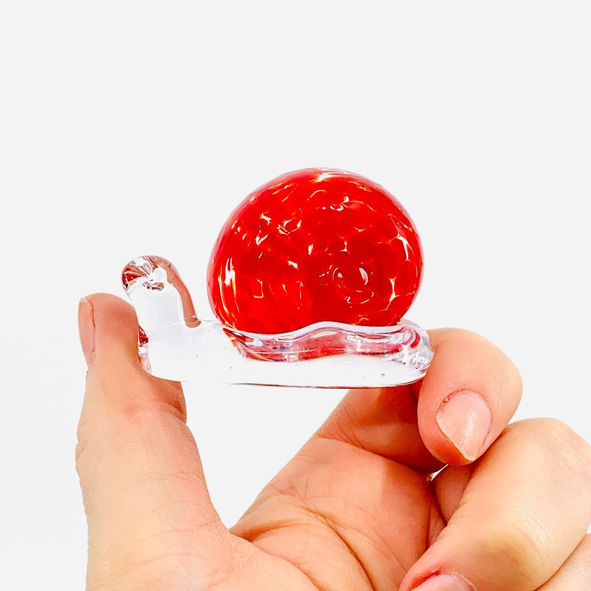 Glass Snail, Red Miniature Henrietta Glass 