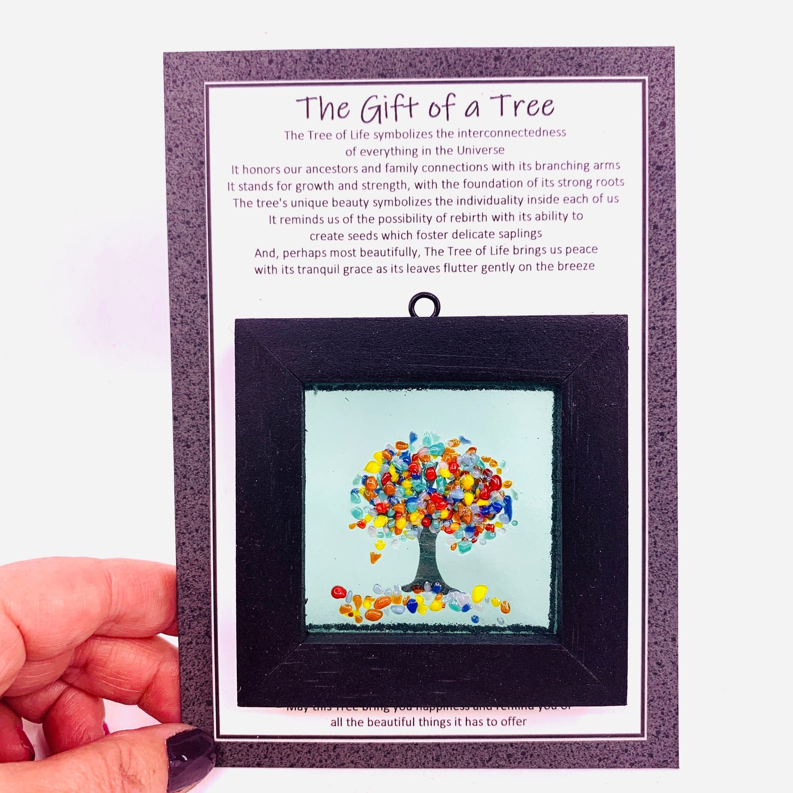 Fused Glass Tree of Life Shadow Box 171 Decor Glimmer Glass Gifts 