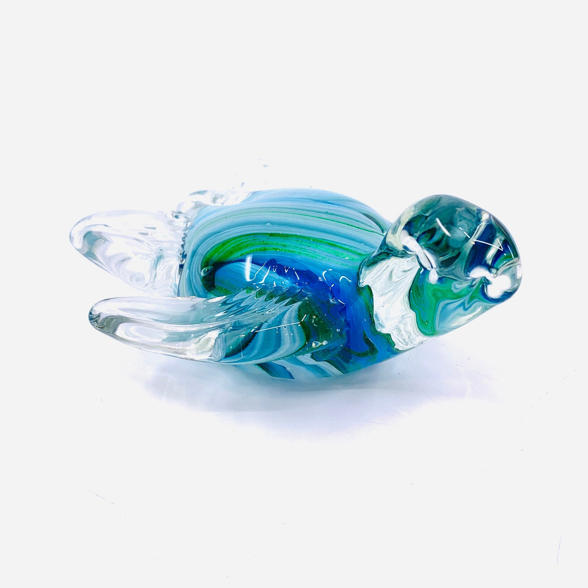 Marbled Glass Sea Turtle Paperweight Miniature Chesapeake Bay 