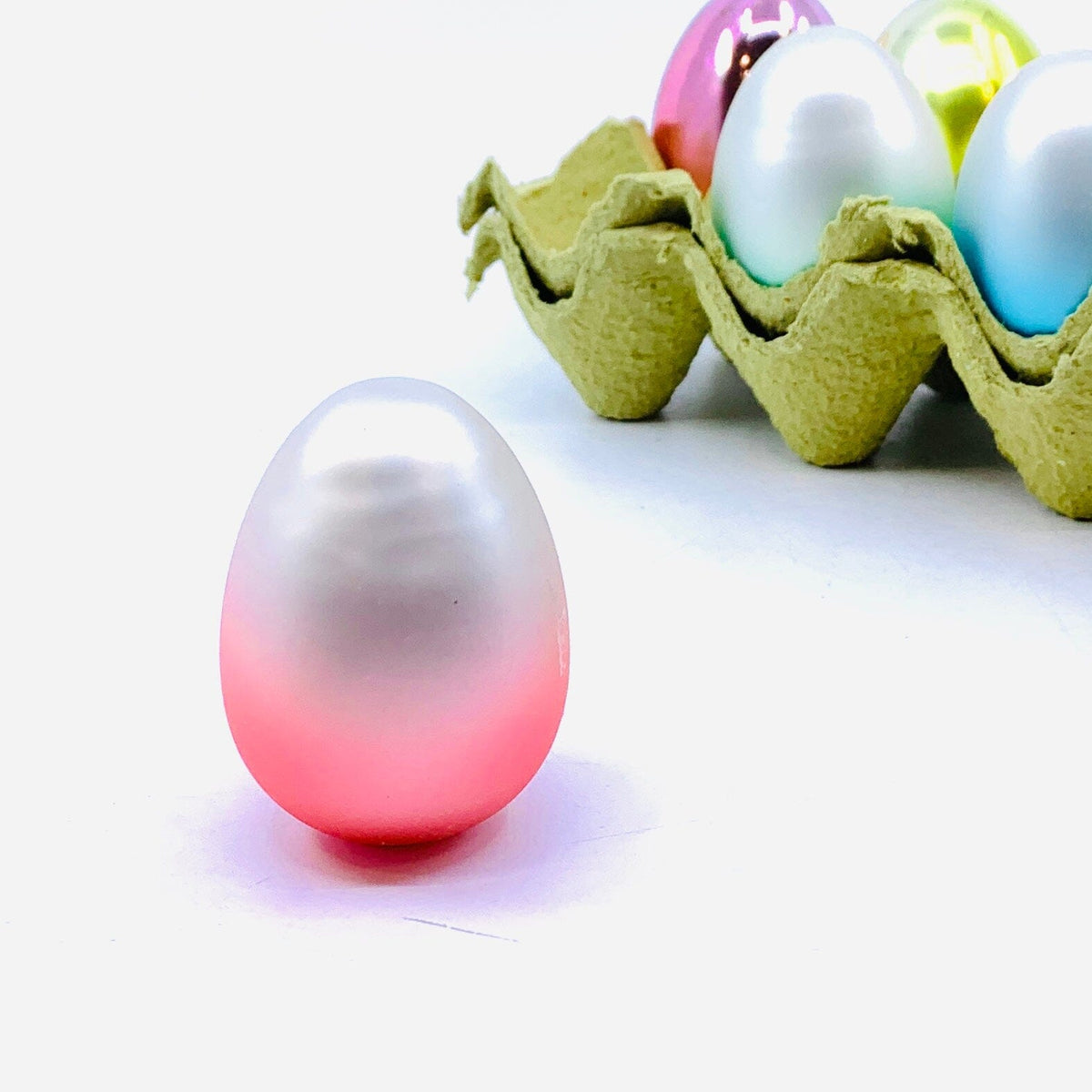 Glass Ombre Easter Eggs, Matte Pink