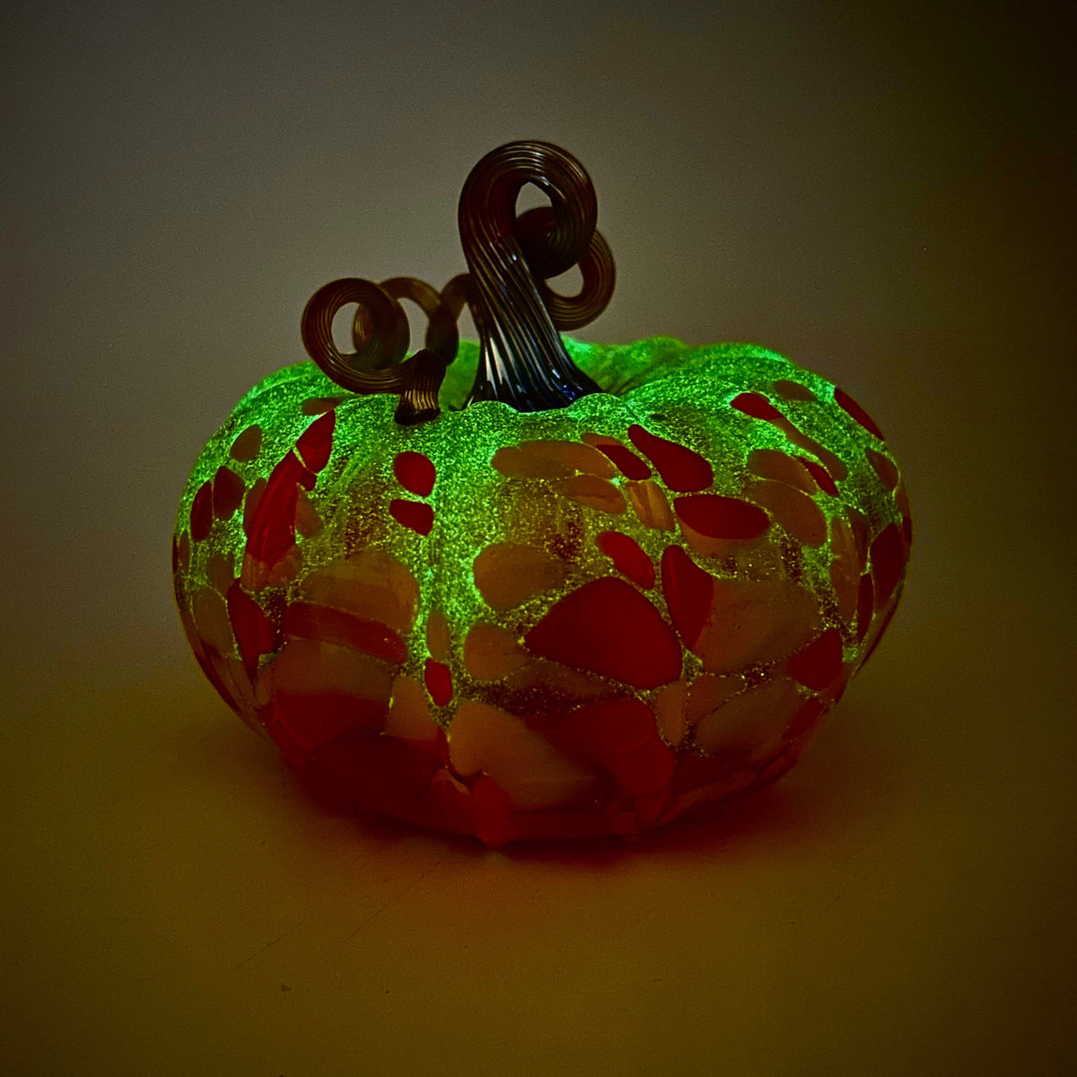 Daily Glow Pumpkin 3572 Fall Squat Gabby Luke Adams Glass Blowing Studio 