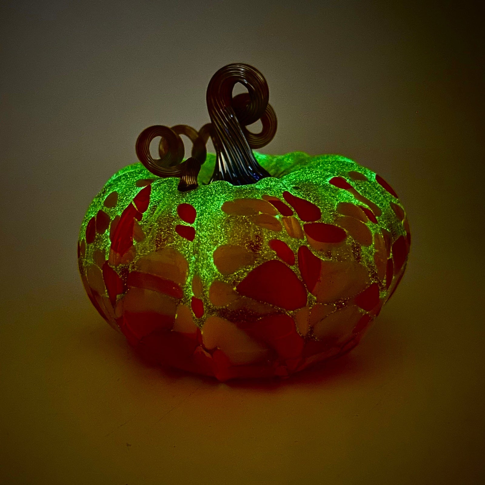 Daily Glow Pumpkin 3572 Fall Squat Gabby Luke Adams Glass Blowing Studio 