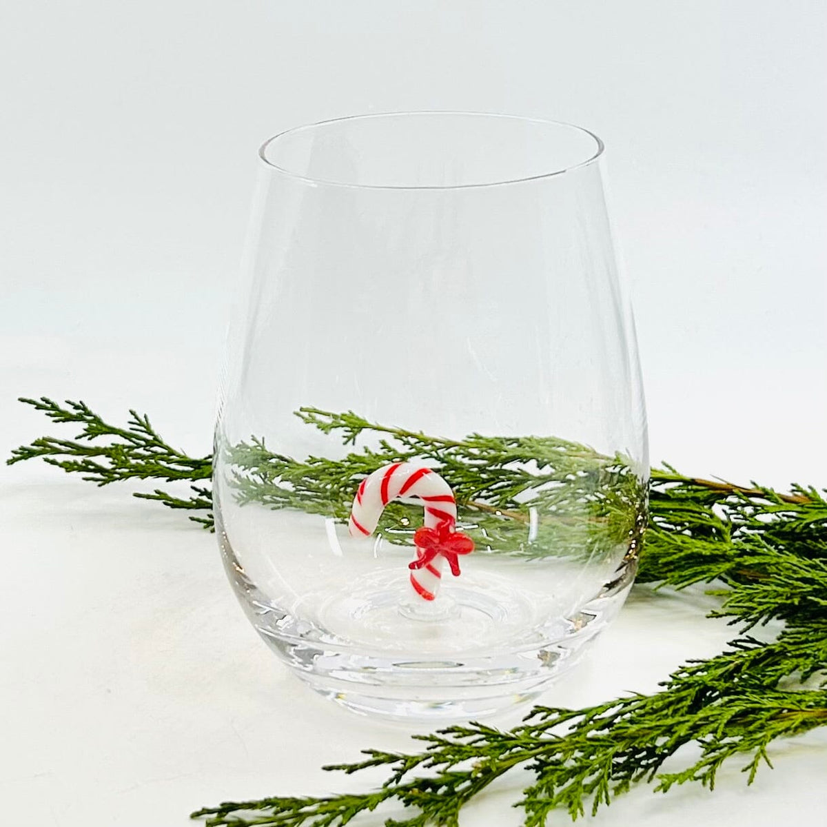 Holiday Icon Stemless Wine Glass, Snowman Creative Co-Op 