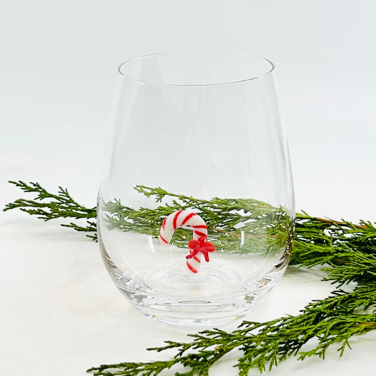 Holiday Icon Stemless Wine Glass, Snowman Creative Co-Op 