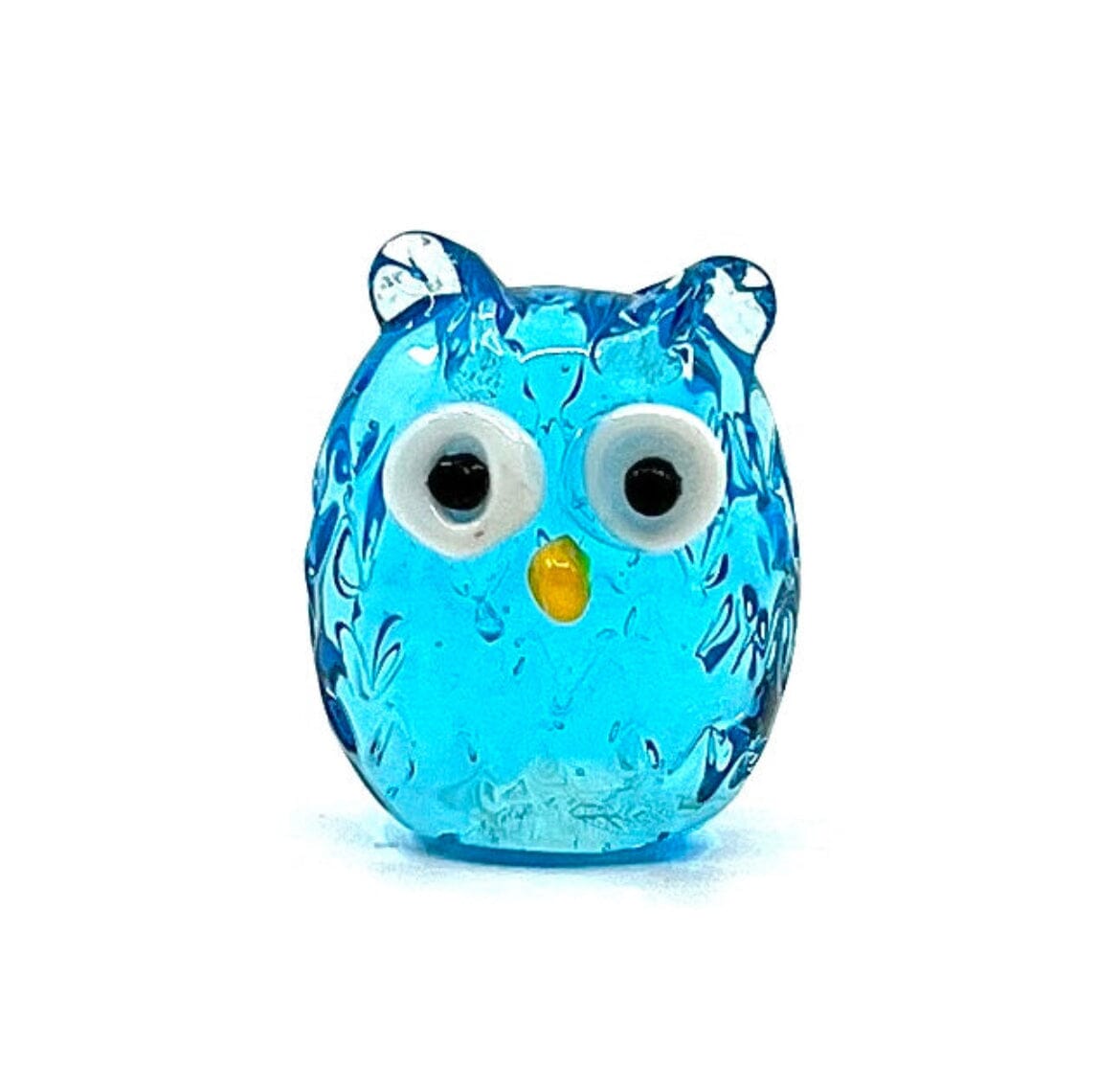Light Blue Glass Owl 251 Miniature - 