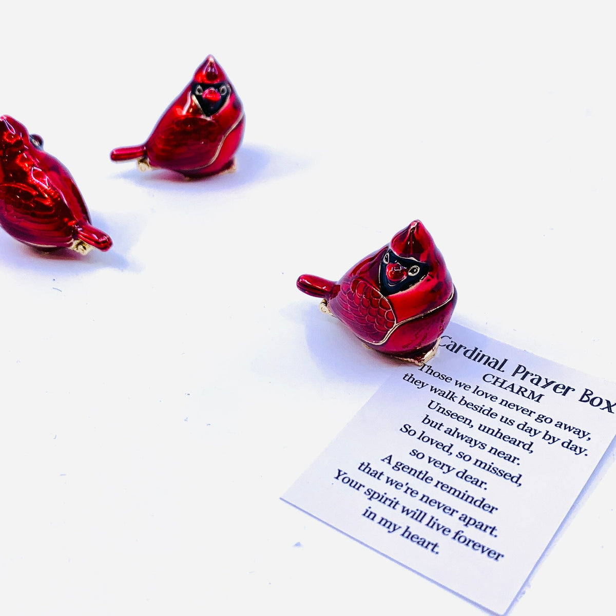 Cardinal Prayer Box Pocket Charm PT 91 Miniature GANZ 