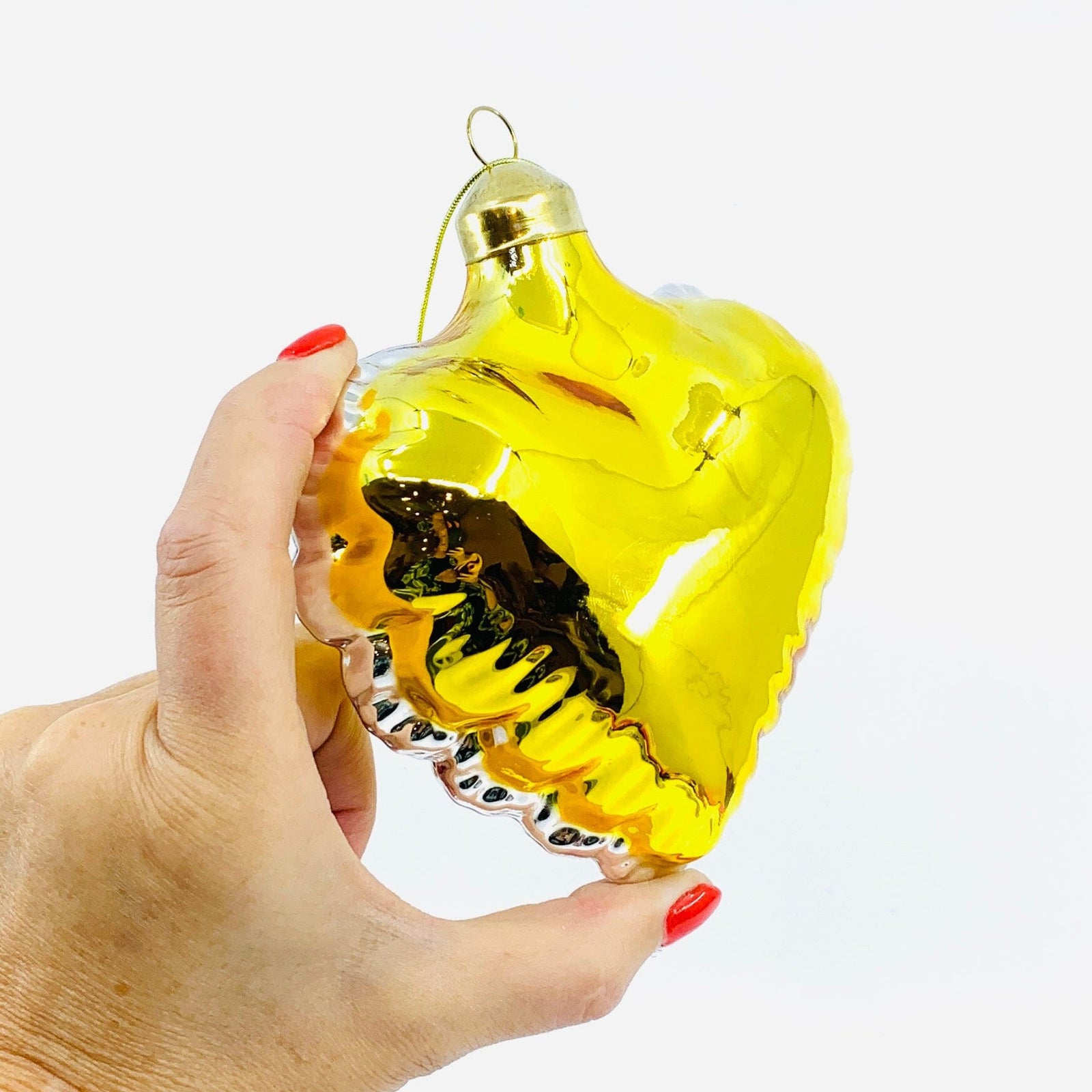 Balloon Heart Ornament 91, Gold Ornament One Hundred 80 Degrees 