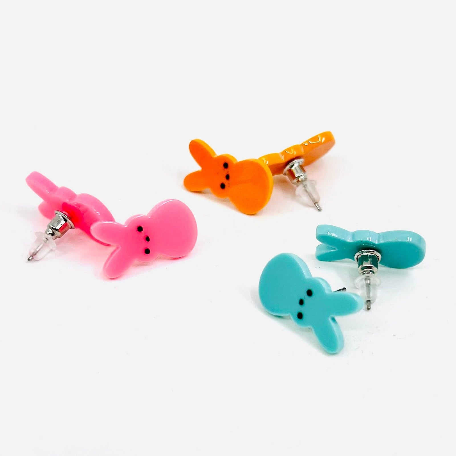 Peep Bunny Earrings, Easter Trio Jewelry - 