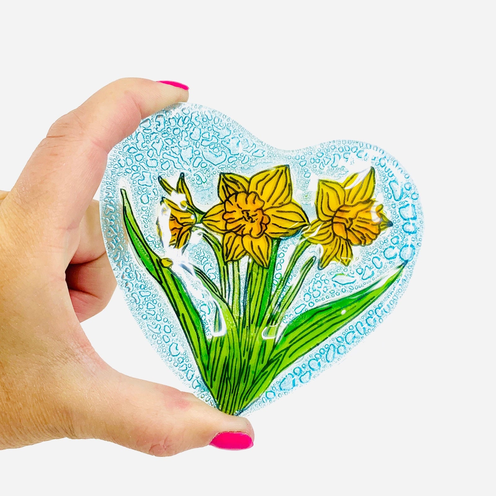Fair Trade Heart Plate 6 - Daffodil Dishware Pam Peana 