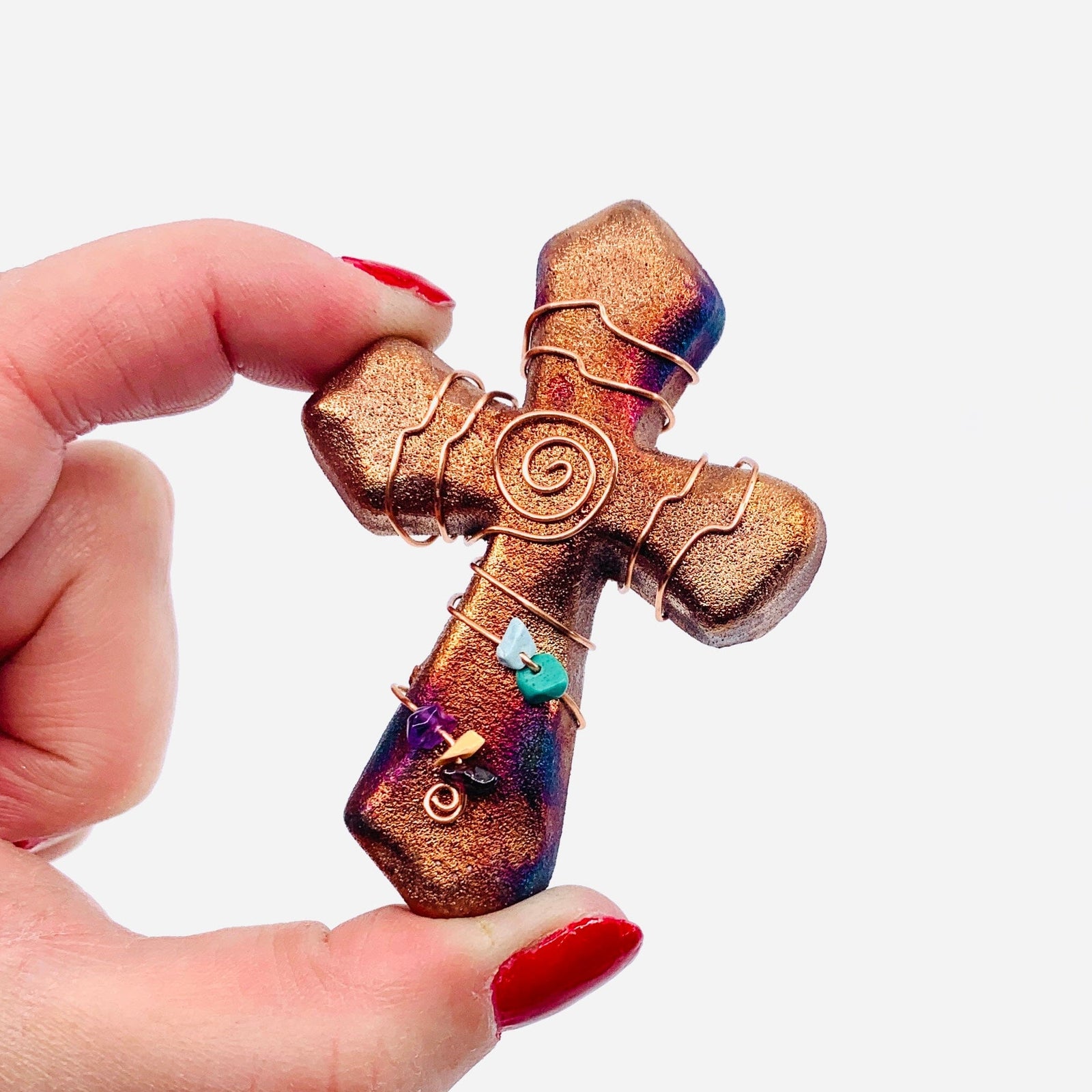 Raku Cross, Wire Home Decor Joy Crafters INC 