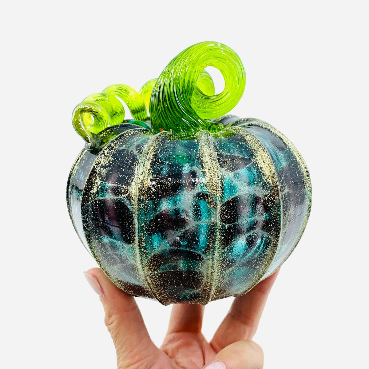Daily Pumpkin 239 Fall Shimmer Squat Daily Pumpkin Luke Adams Glass Blowing Studio 