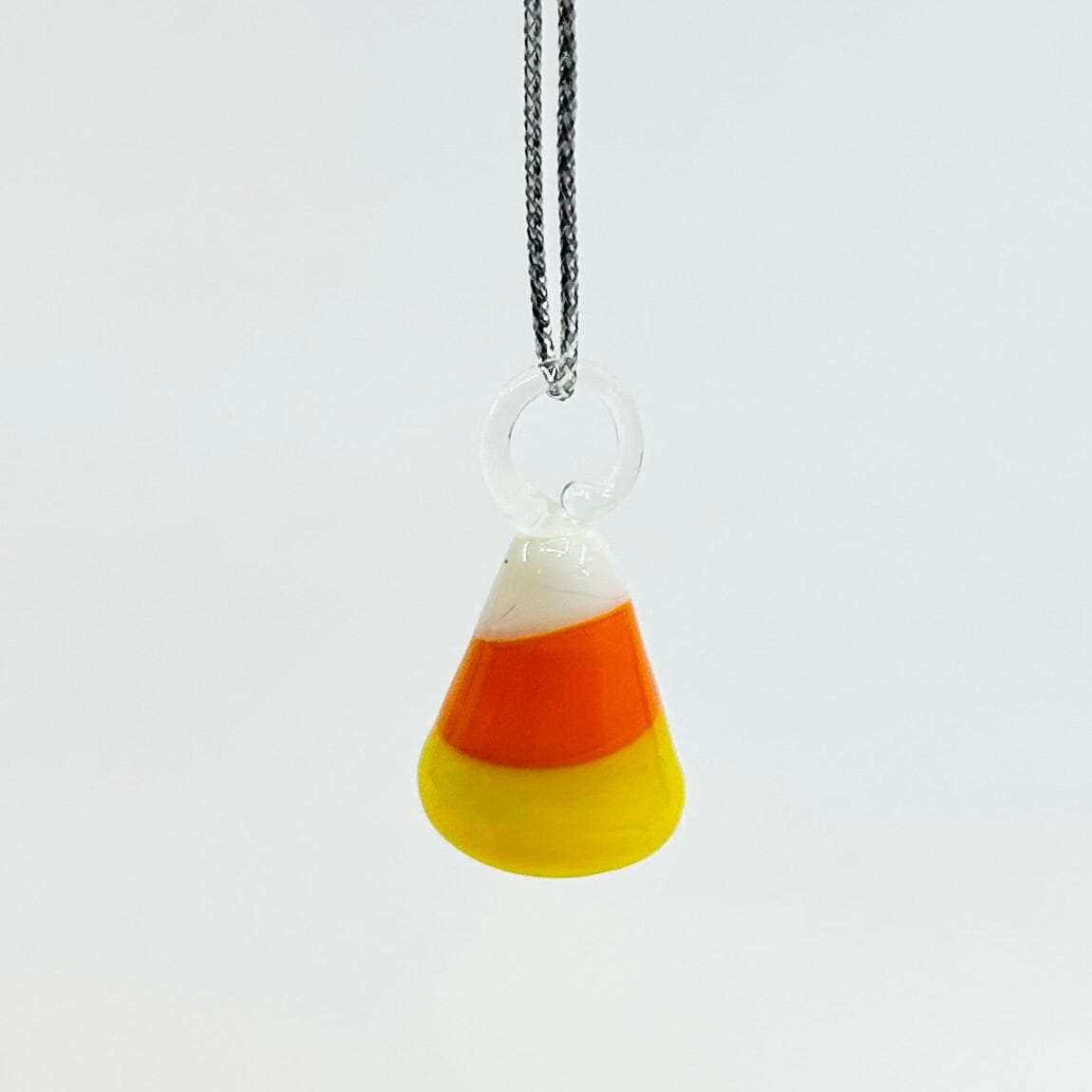 Tiny Glass Candy Corn Ornament Miniature - 