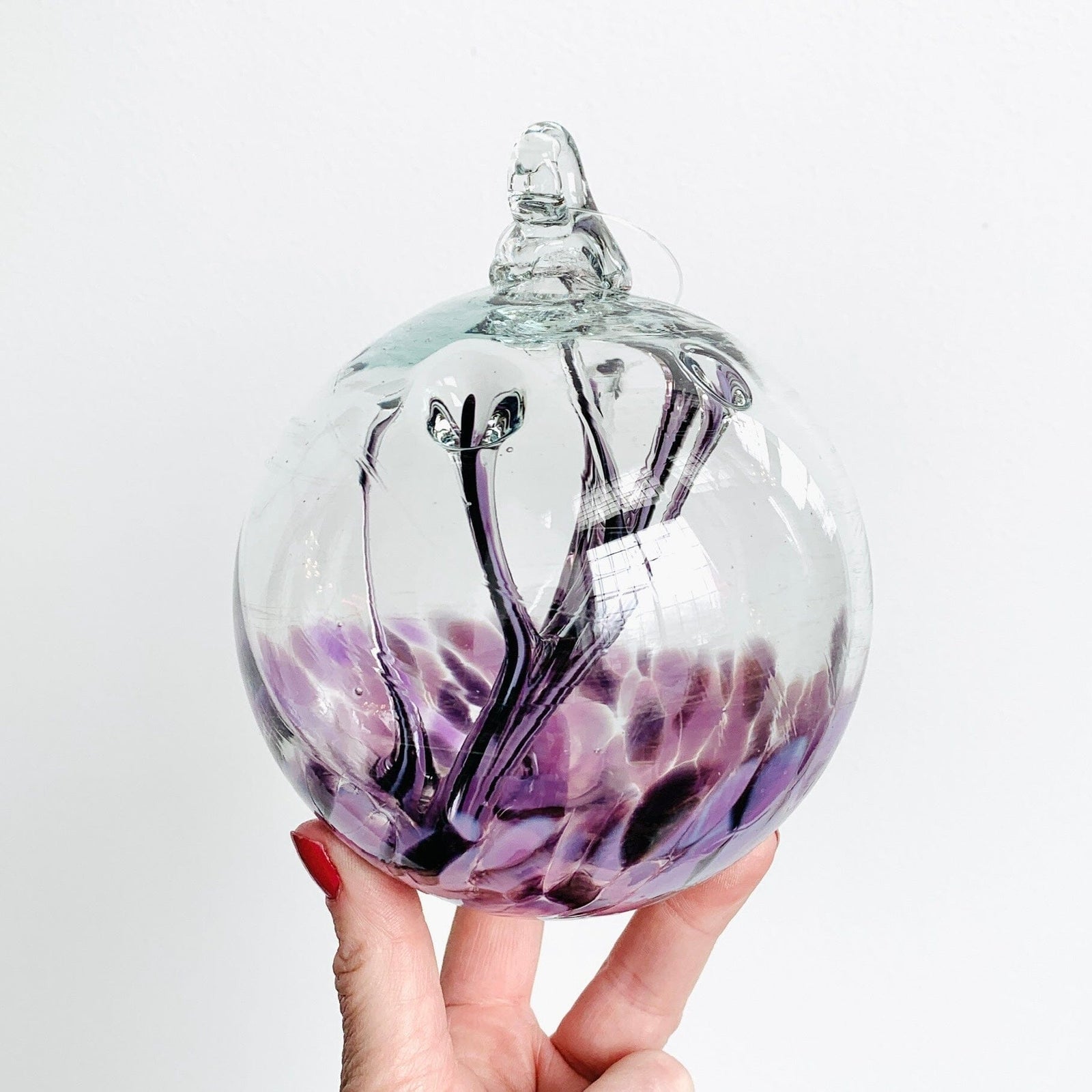 5" Wish Ball Ornament, Purple Crush Wish Ball Luke Adams Glass Blowing Studio 