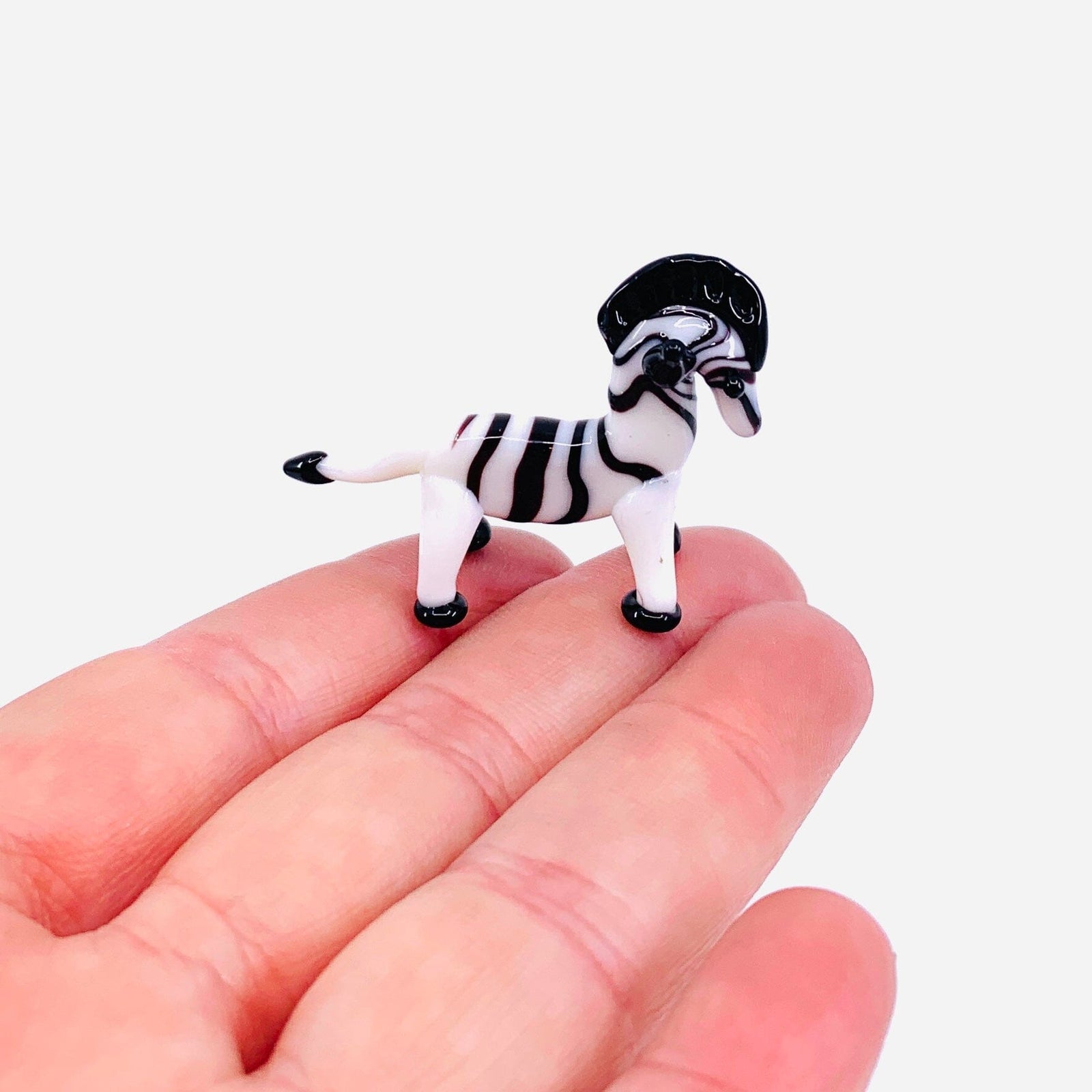 Tiny Glass Zebra 354 Miniature GANZ 