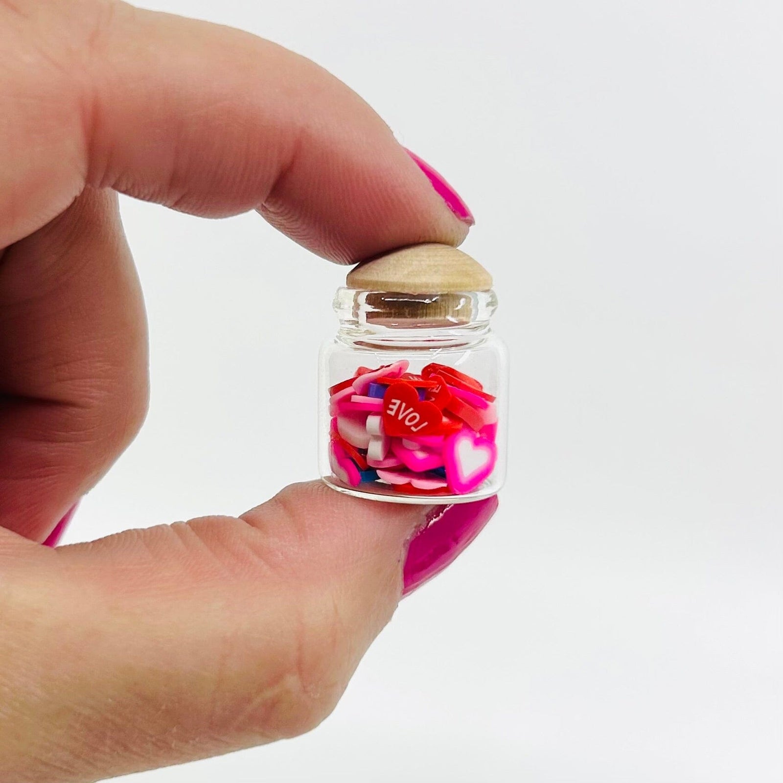 Tiniest Jar of Conversation Hearts Miniature - 