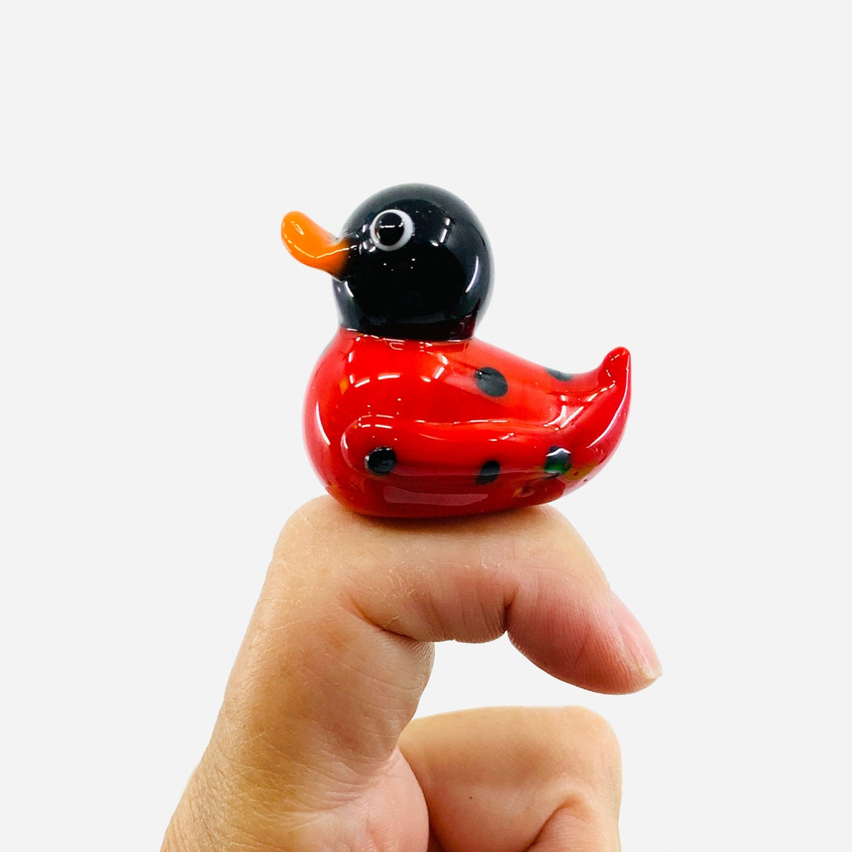 Ladybug - Mini Glass Rubber Duck Miniature Alex 