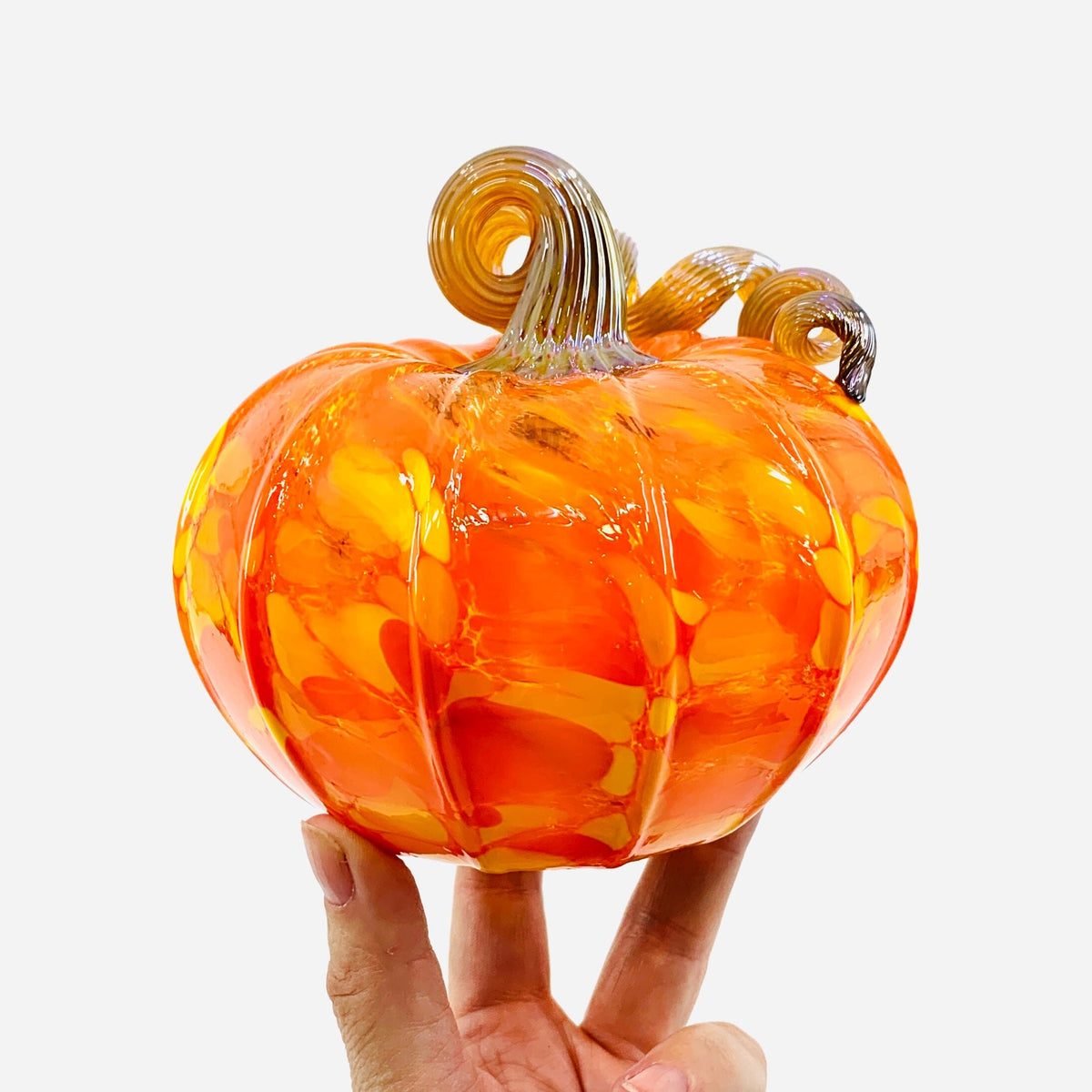 Daily Pumpkin 1196 Squat Daily Pumpkin Luke Adams Glass Blowing Studio 