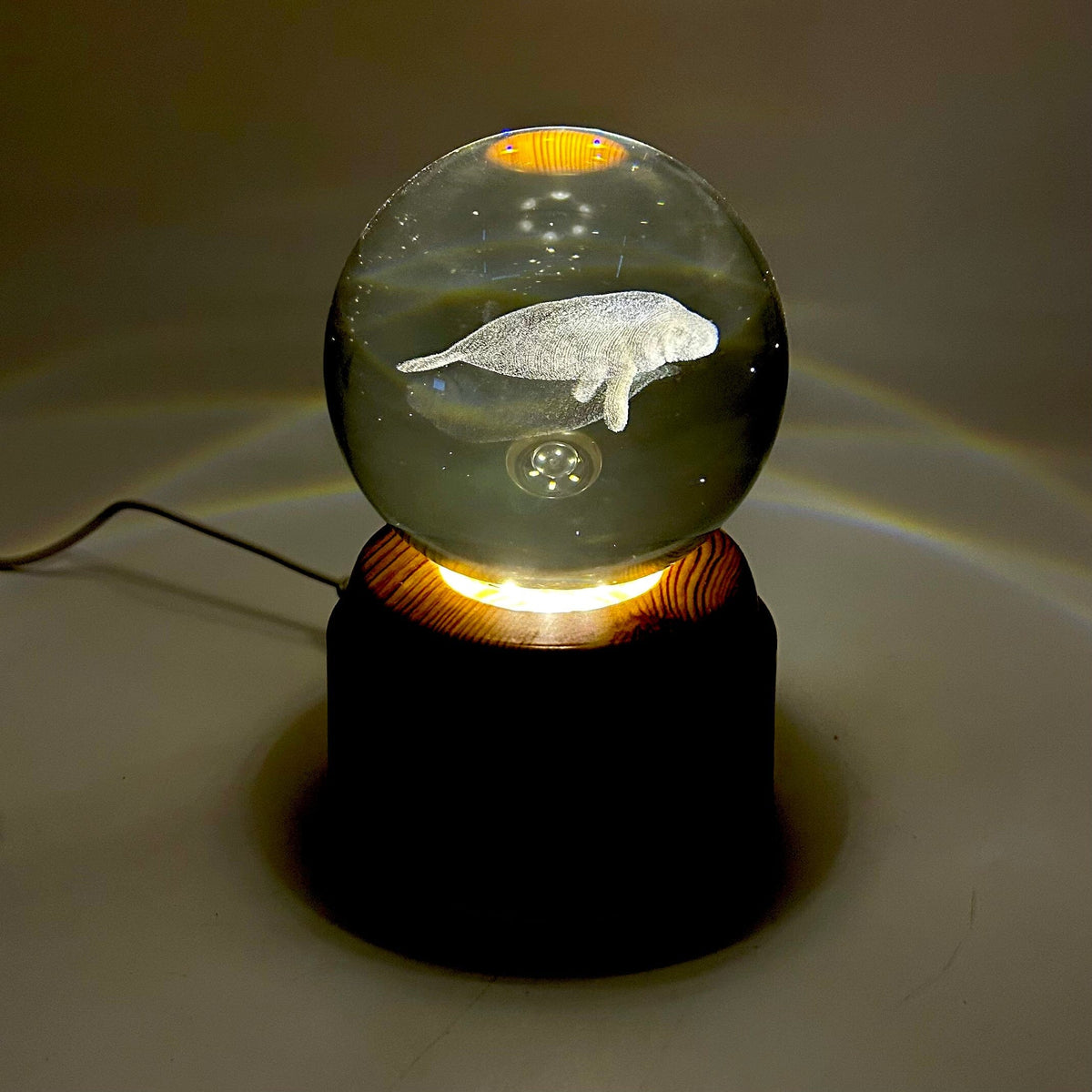 Manatee Rotating Crystal Ball Lamp CALLA PRODUCTS 