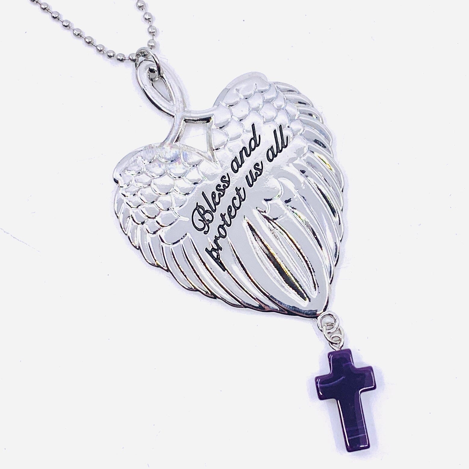 Wings of Inspiration Car Charm, Bless and Protect us All Ornament GANZ 