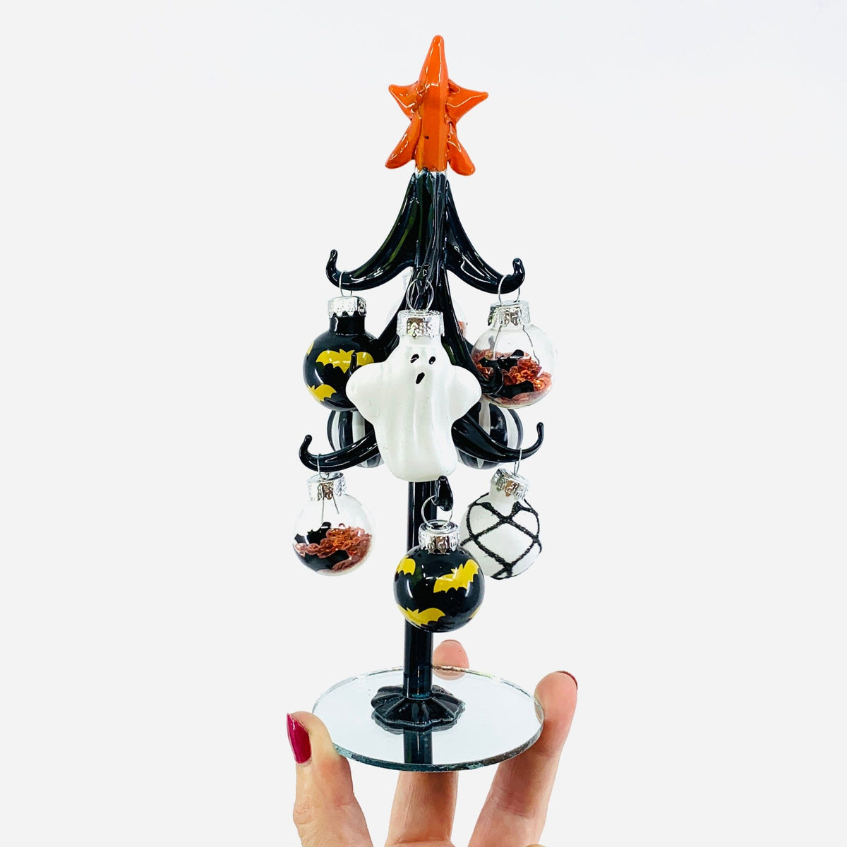Glass Halloween Tree - Bat 31 Decor GANZ 