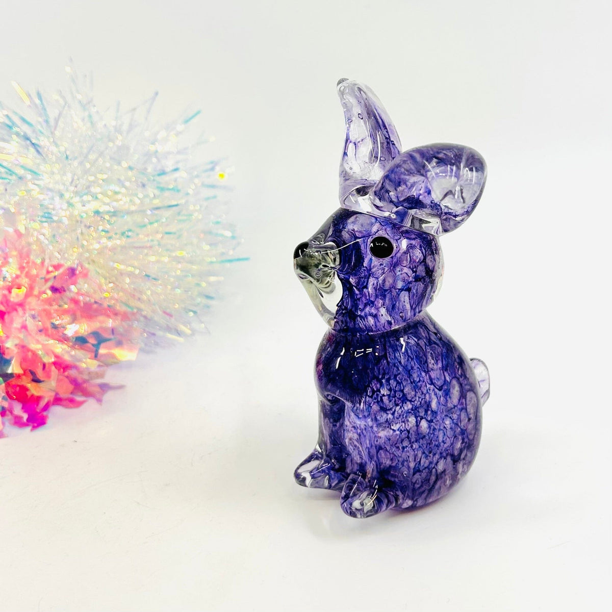 Baby Glass Bunny, Purple Lilac Decor Chesapeake Bay 