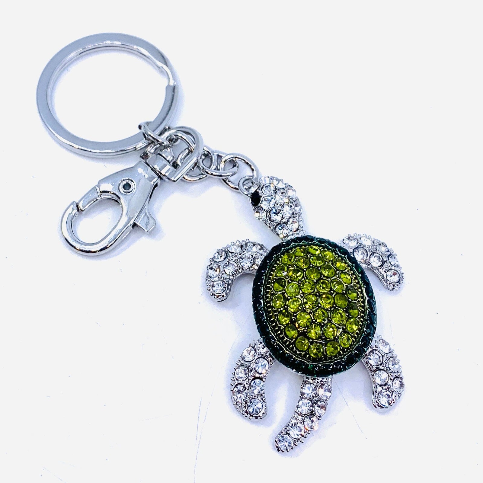 Bejeweled Key Chain 8, Green Turtle Accessory Kubla Craft 