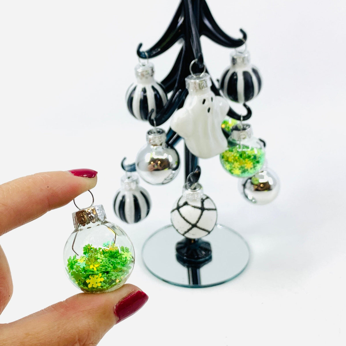 Glass Halloween Tree - Ghoul 30 Decor GANZ 