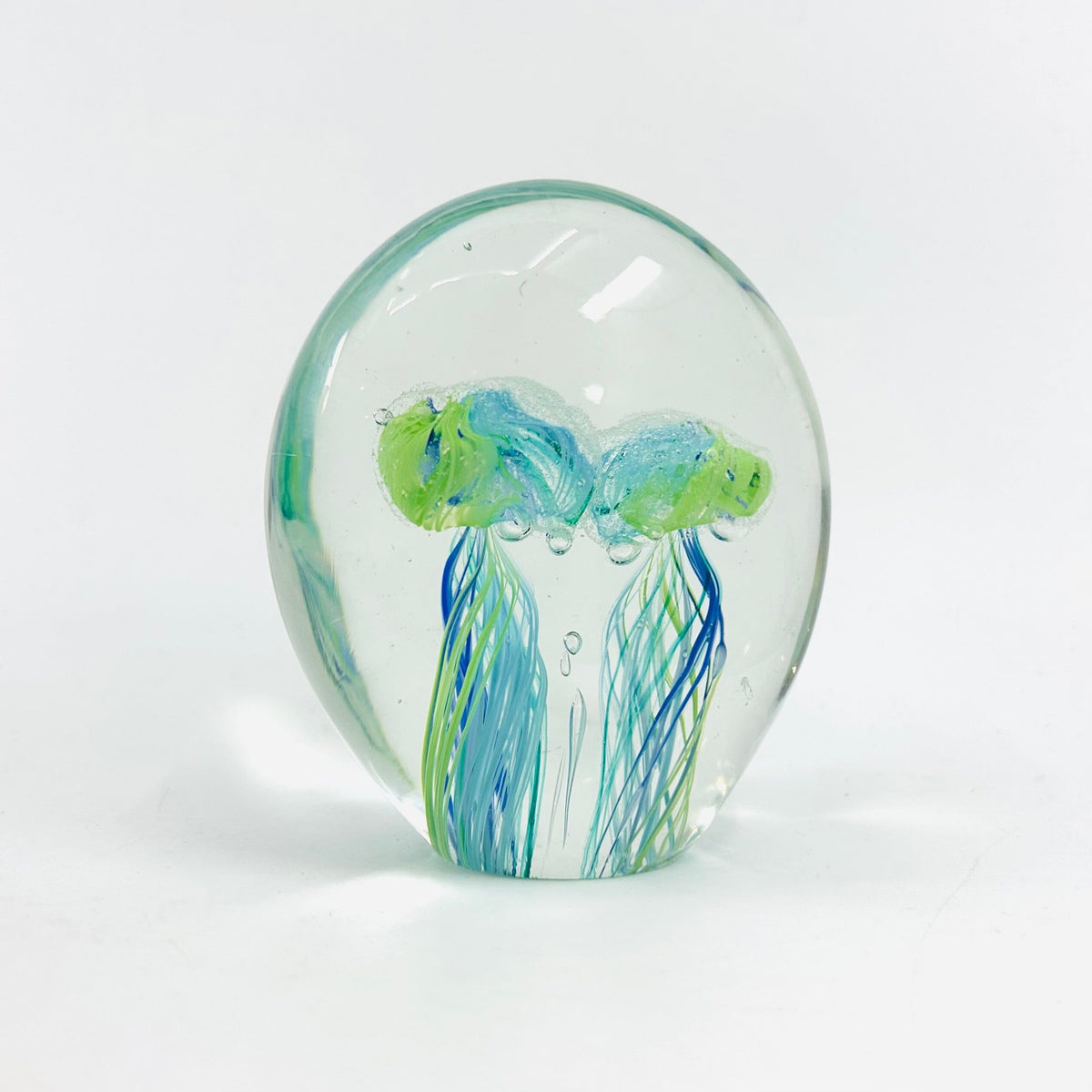 Twin Jellyfish Glow in the Dark Paperweight 10 Decor Chesapeake Bay 